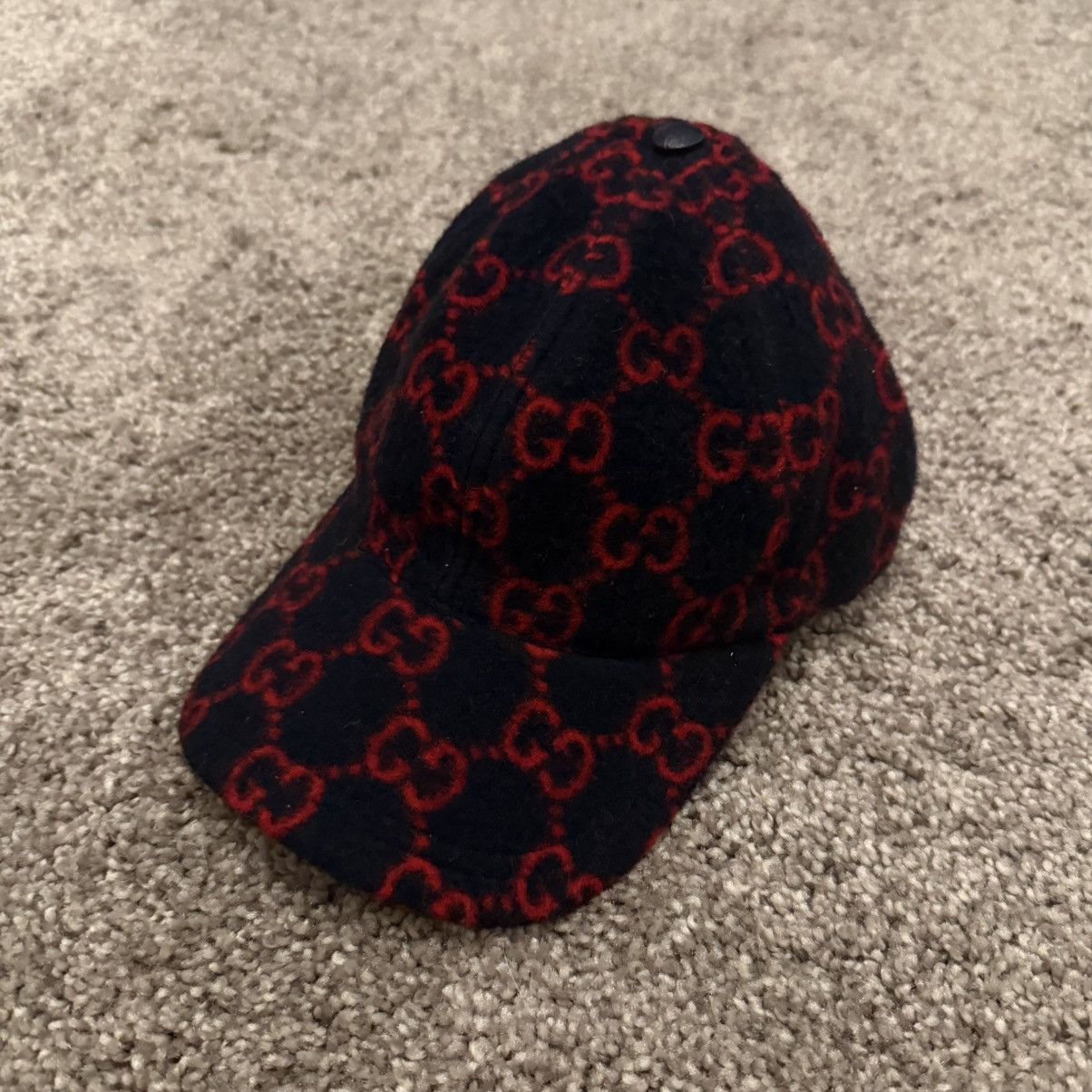 Gucci Gucci baseball cap hat size M GG logo wool emblem logo Size ONE SIZE - 1 Thumbnail