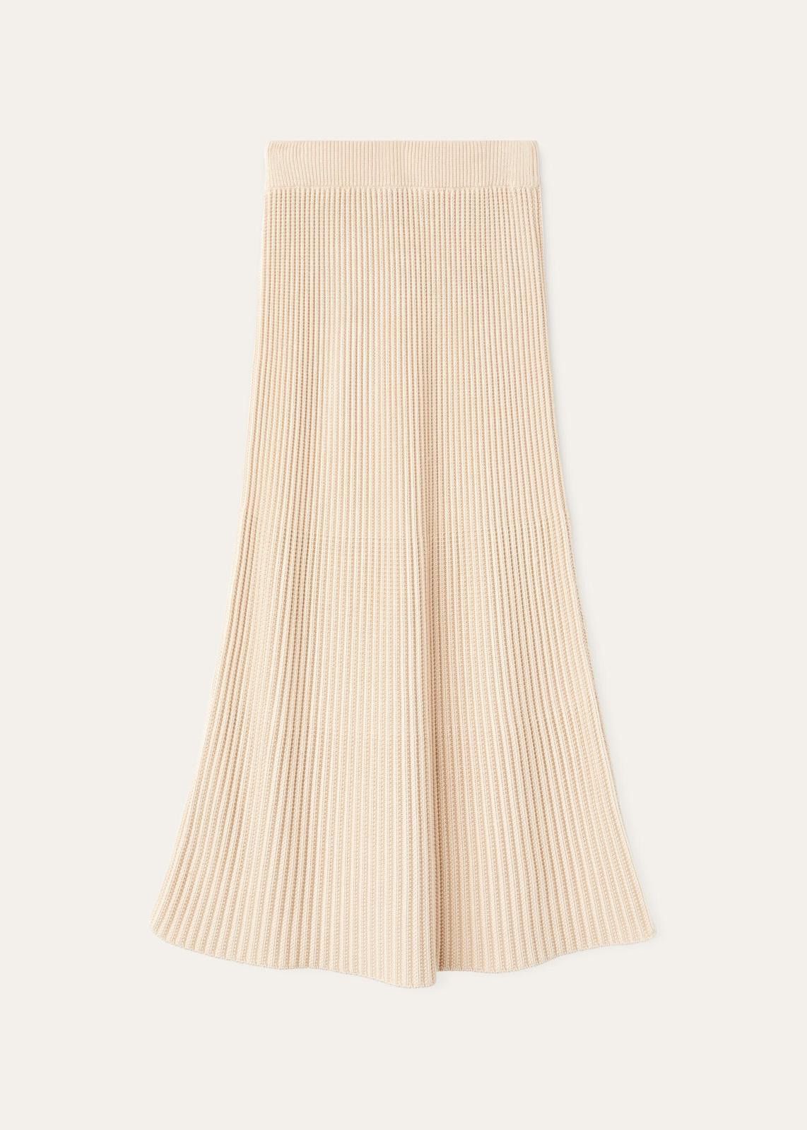 Loro Piana o1srvl11e0125 FAN9692 Ikeda Skirt in Beige Size 30" / US 8 / IT 44 - 1 Thumbnail