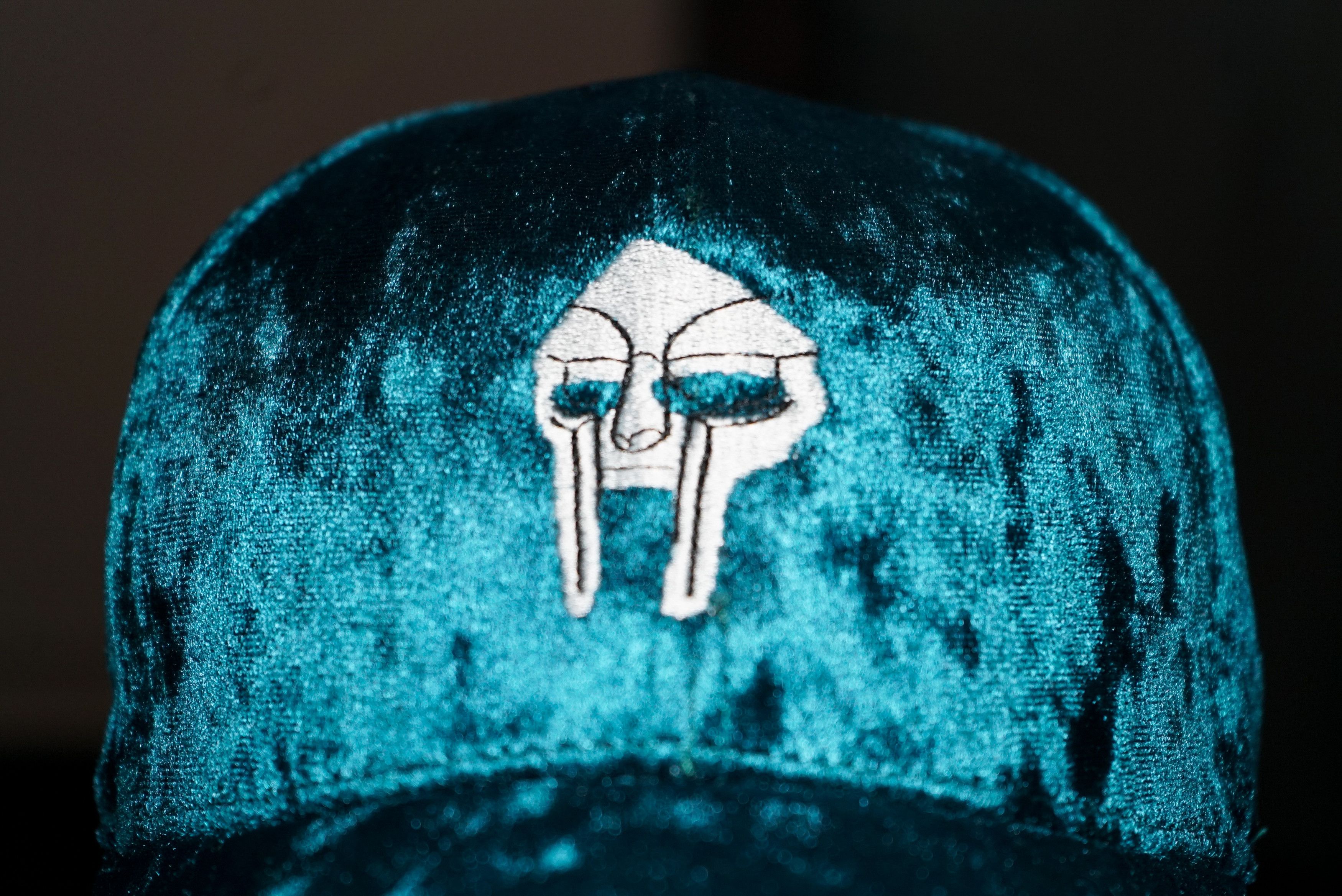 Handmade MF DOOM Mask, Hip Hop, 2000s Suede Strapback Hat Size ONE SIZE - 2 Thumbnail