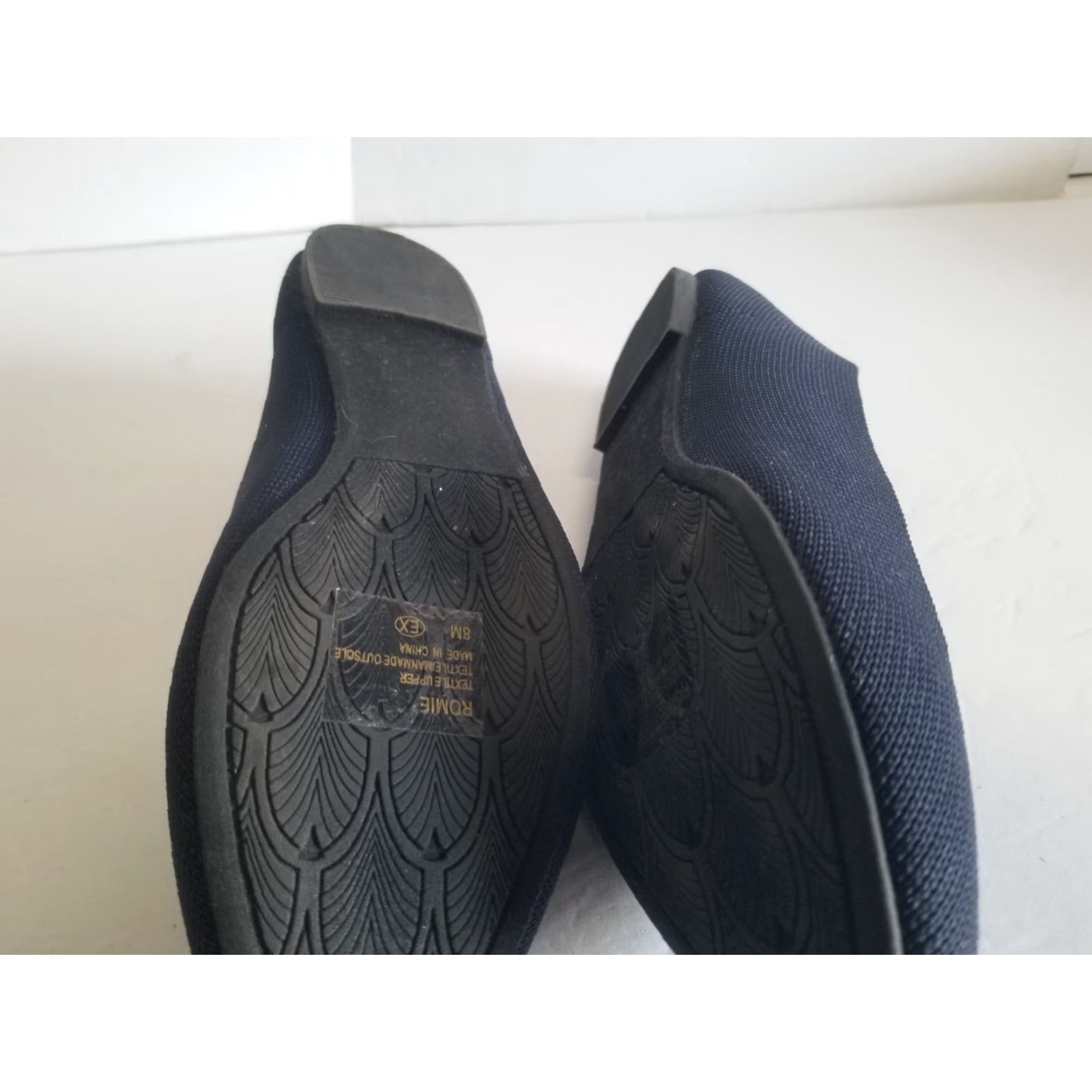 Vintage Jellypop Loafers Women's Size 8 Navy Blue Textile Pointed Toe Block Heel 1-1.9 in Size US 8 / IT 38 - 7 Thumbnail