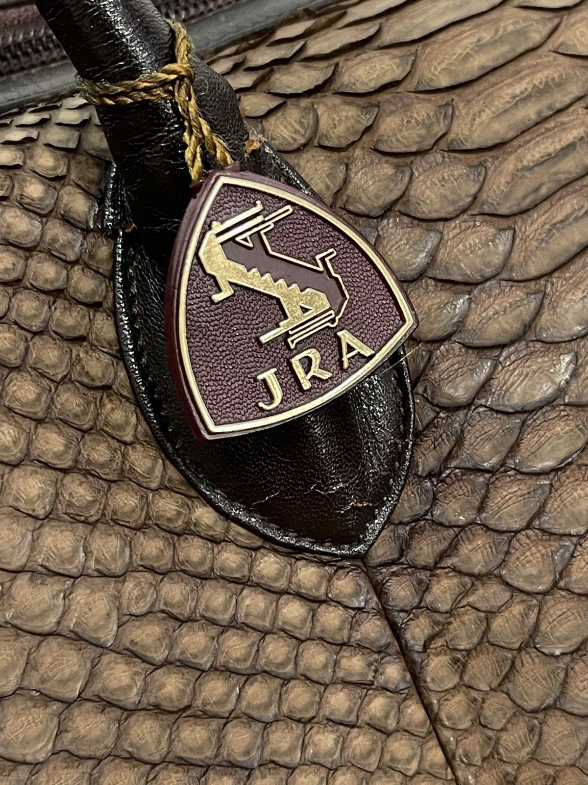 Genuine Leather Full Leather Python Vtg JRA Japan Boston Bag 5🟩 Size ONE SIZE - 16 Thumbnail