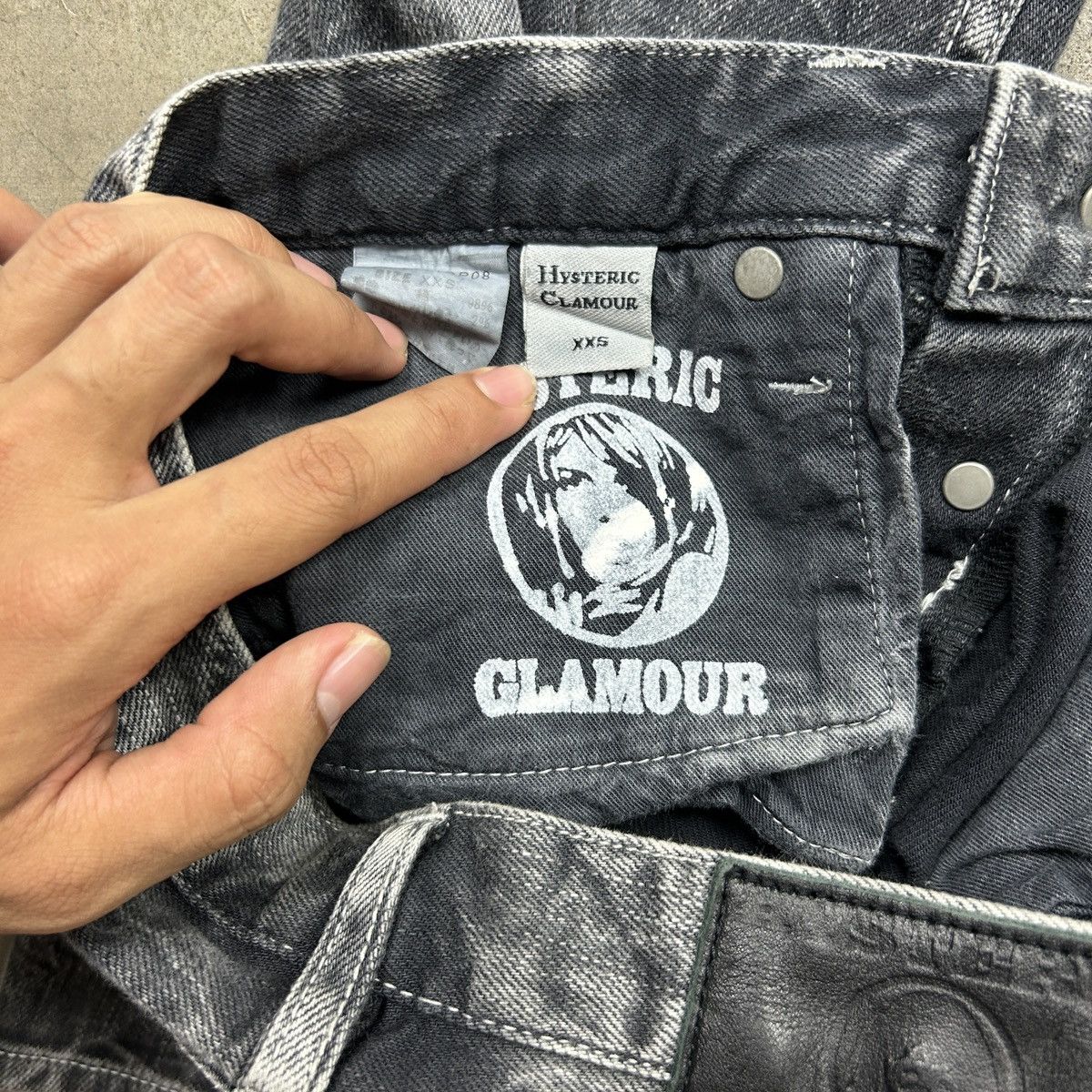 Hysteric Glamour hysteric glamour acid wash superblack jeans Size 28" / US 6 / IT 42 - 17 Thumbnail