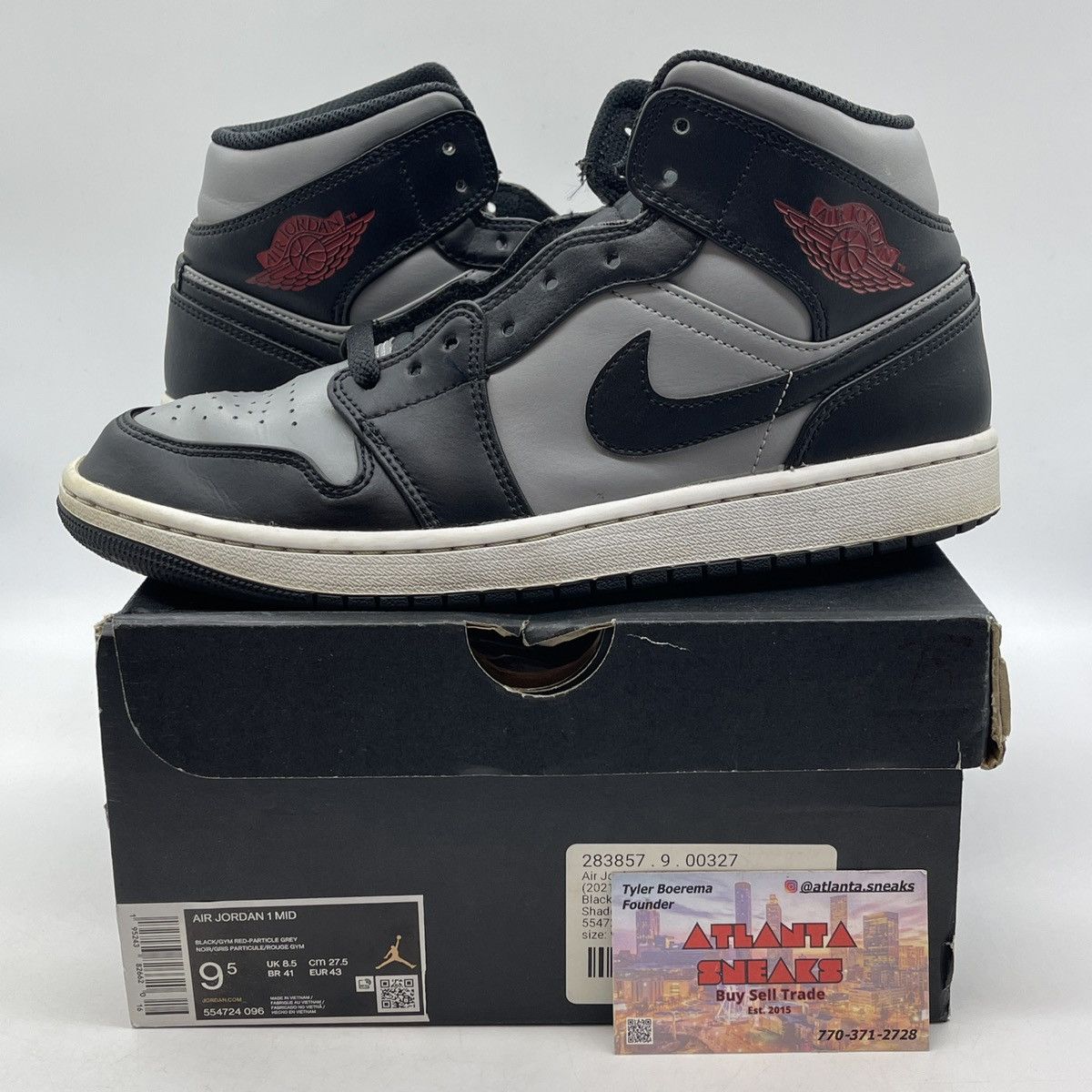 Nike Air Jordan 1 mid shadow Size US 9.5 / EU 42-43 - 1 Thumbnail