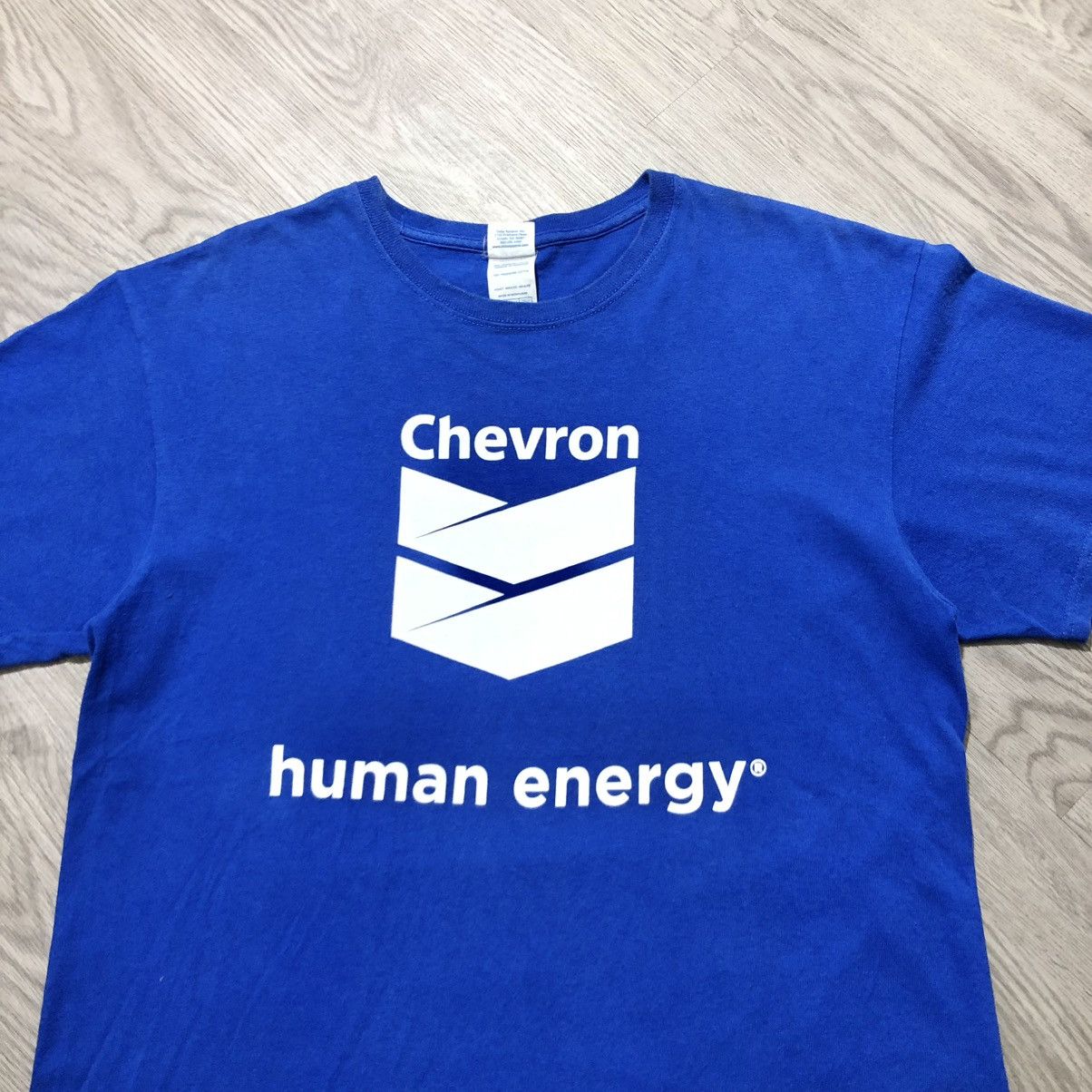 Vintage Vintage Chevron Human Energy Logo by Delta T-shirt Blue Size US L / EU 52-54 / 3 - 2 Thumbnail