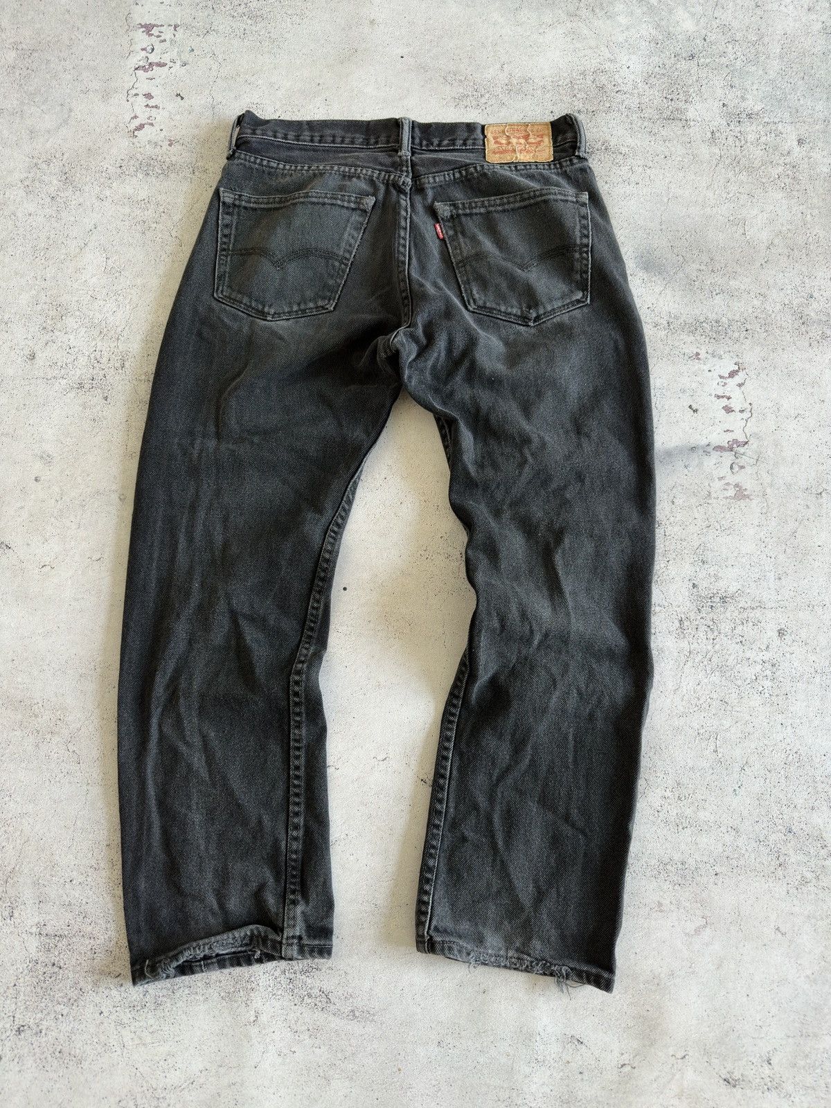 Levi's Vintage Levis 505 Gray Distressed Trash Denim Jeans 33/30 Size US 33 - 3 Thumbnail