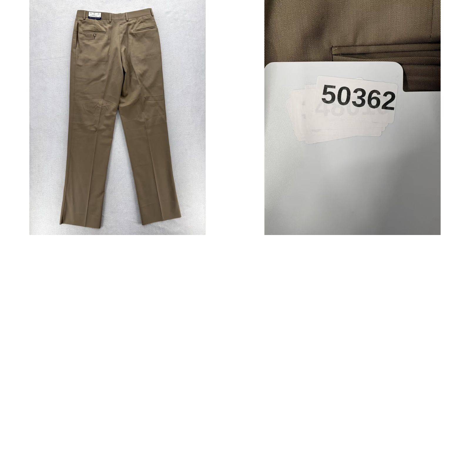 Jos. A. Bank Jos. A. Bank Dress Pants Mens 36 Beige Wool Pleated Executive Stretch Unhemmed Size US 36 / EU 52 - 9 Thumbnail