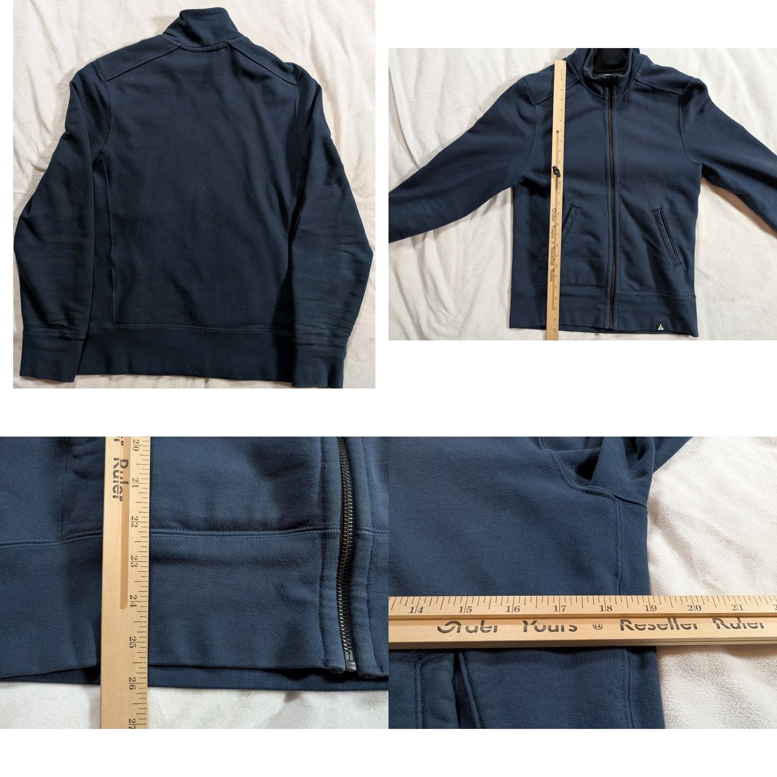 Vintage American Giant Sweatshirt Mens Small Heavy Full Zip USA Made Cotton Blue Embroidered Logo Zipper Full Zip Pockets USA Theme 90s? Size US S / EU 44-46 / 1 - 8 Thumbnail