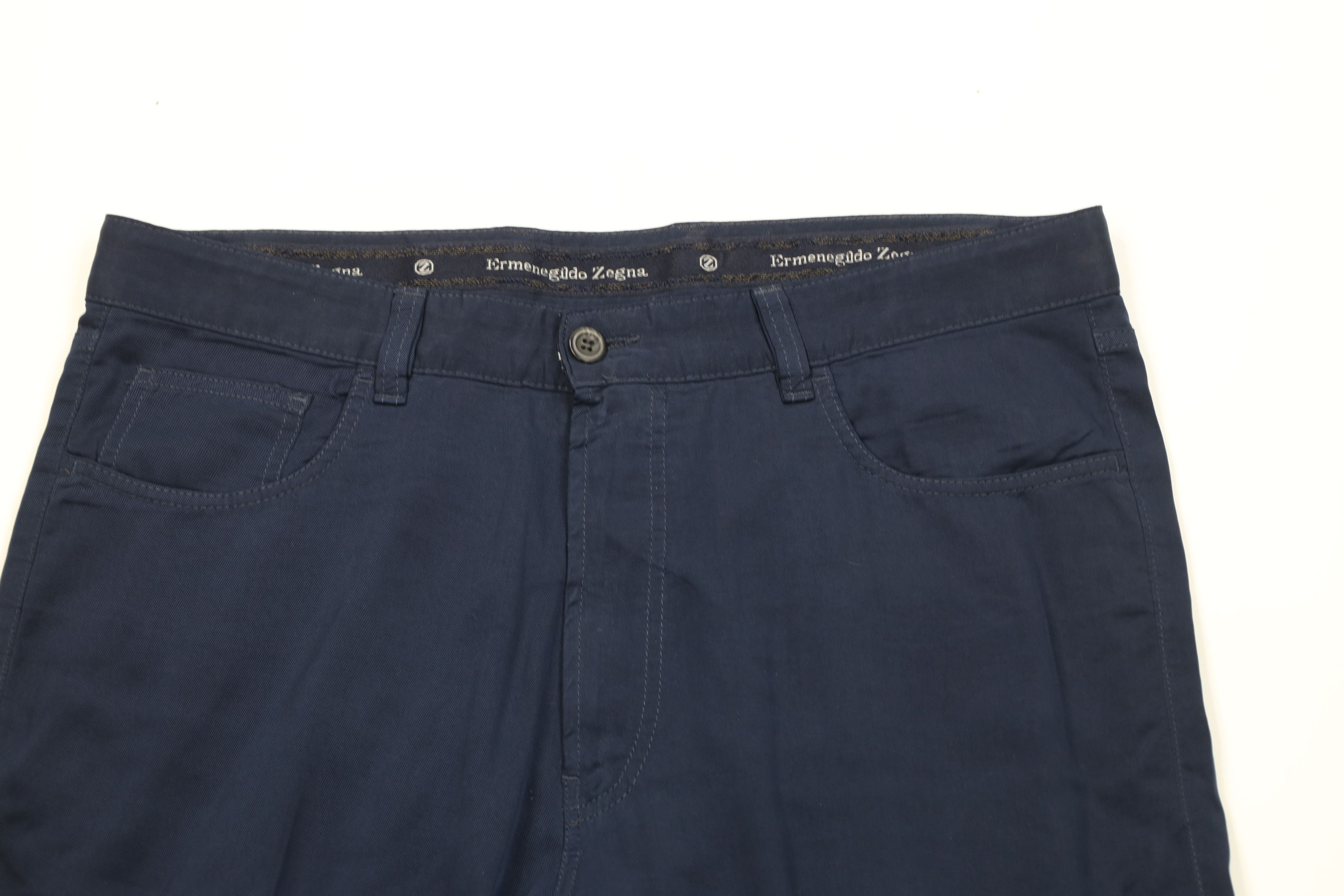 Ermenegildo Zegna Vintage Ermenegildo Zegna Rayon Gabardine Pants Navy Blue Size US 38 / EU 54 - 2 Thumbnail