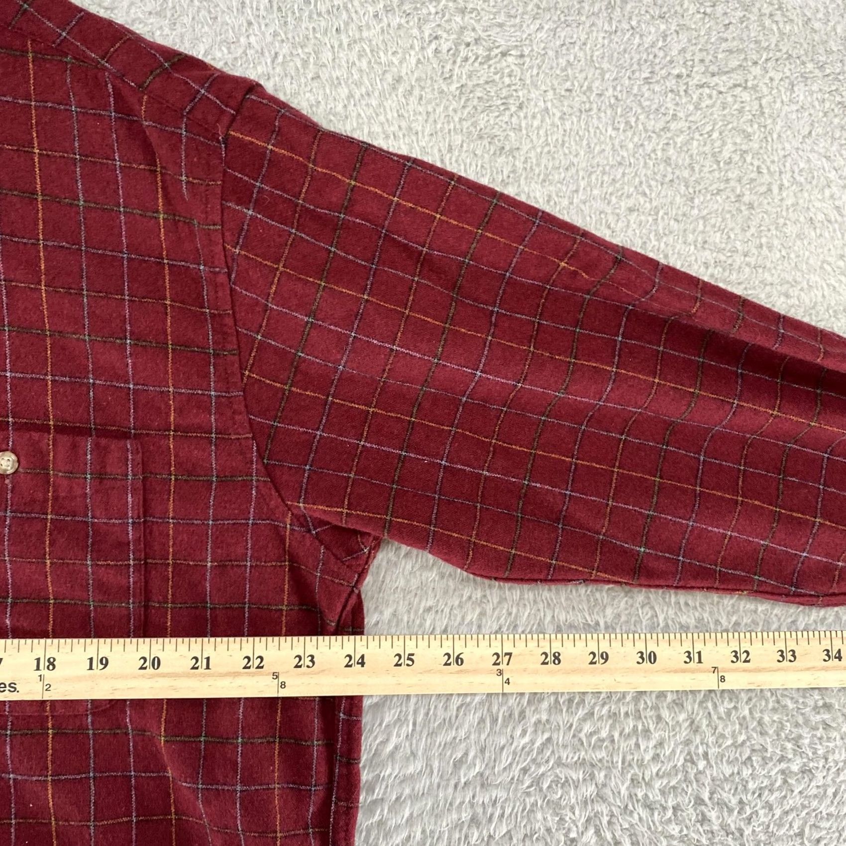 Pendleton Pendleton Shirt Mens Large Red Plaid 100% Wool Elbow Patch Washable Wool Western Size US L / EU 52-54 / 3 - 5 Thumbnail