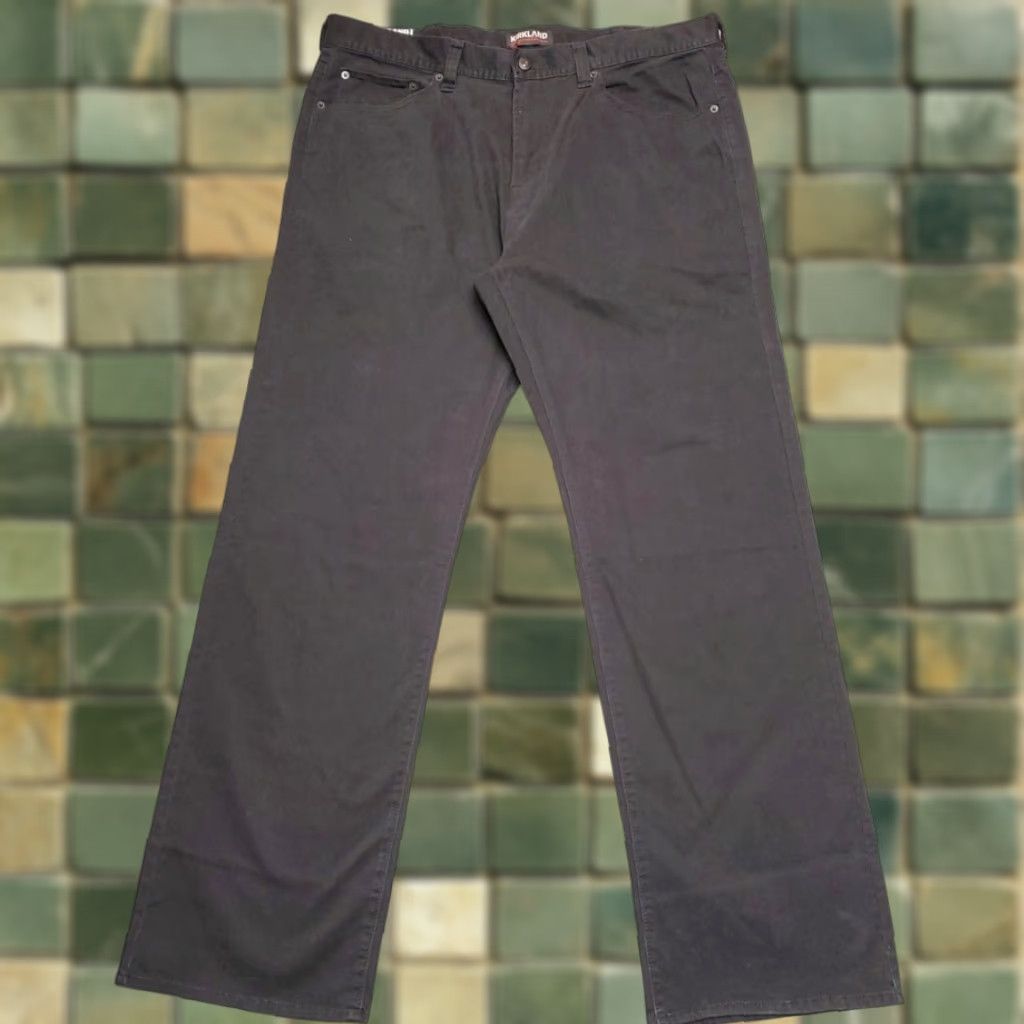 Vintage Kirkland Signature Pants Mens 40x34 Black Brushed Chino Standard Fit Comfort Size US 40 / EU 56 - 1 Thumbnail