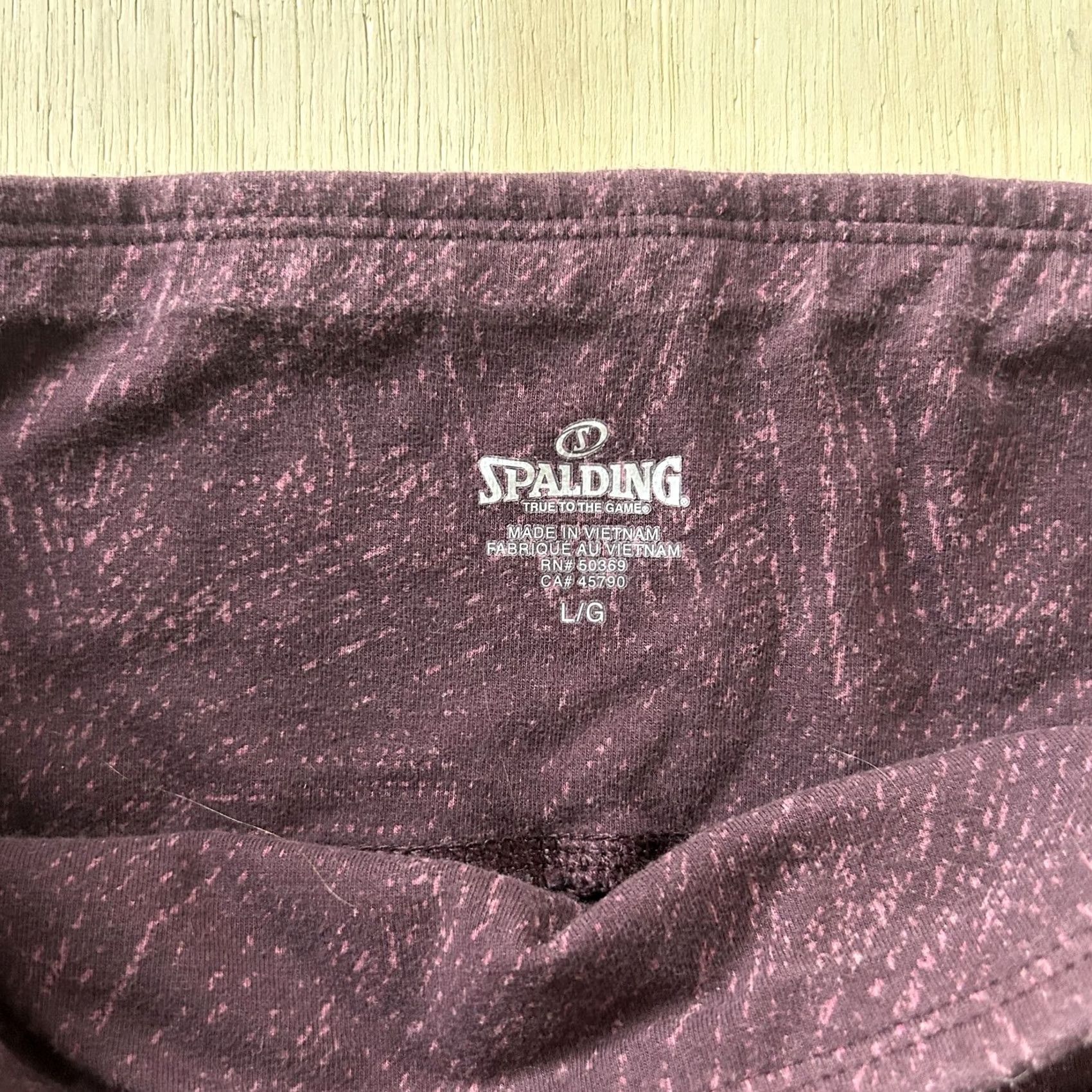 Spalding VINTAGE Spalding Leggings Womens Large Purple High Rise Ankle Flecked Yoga Gym Running Size 36" / US 14 / IT 50 - 2 Thumbnail