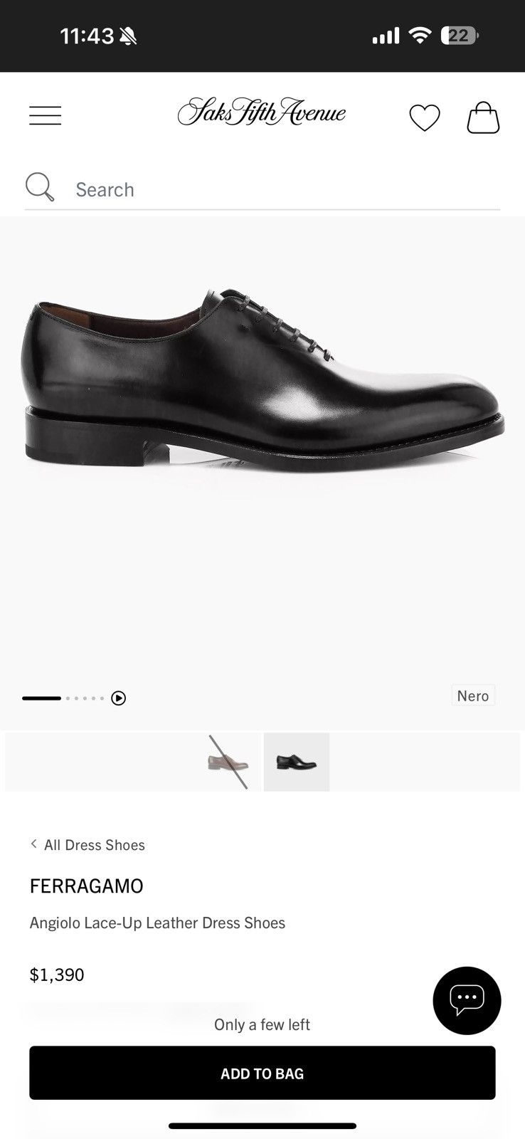 Salvatore Ferragamo Salvatore Ferragamo Angiolo (Nero Calf/Trim) sz. 12E Size US 12 / EU 45 - 9 Thumbnail