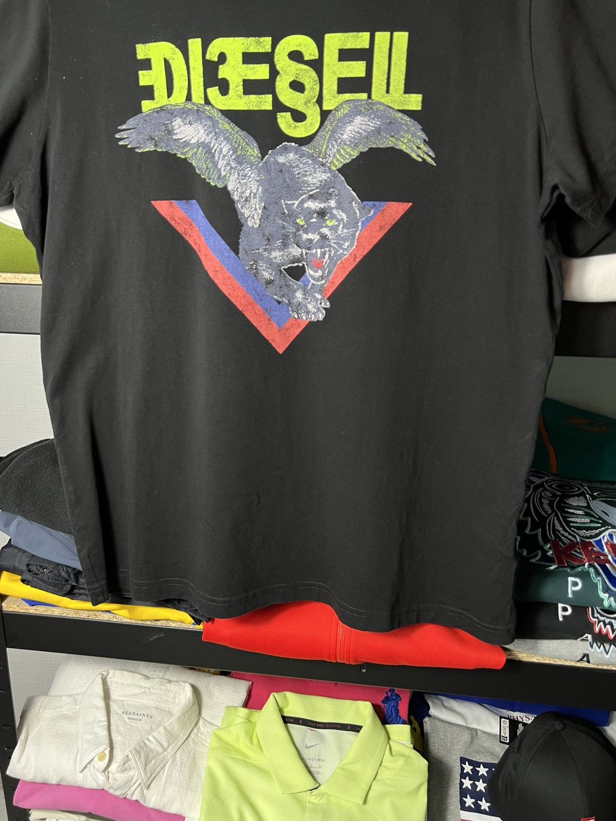 Diesel Diesel T-Diego-A4 Dressinn Flying Panther Graphic Tee Shirt Size US XL / EU 56 / 4 - 3 Thumbnail