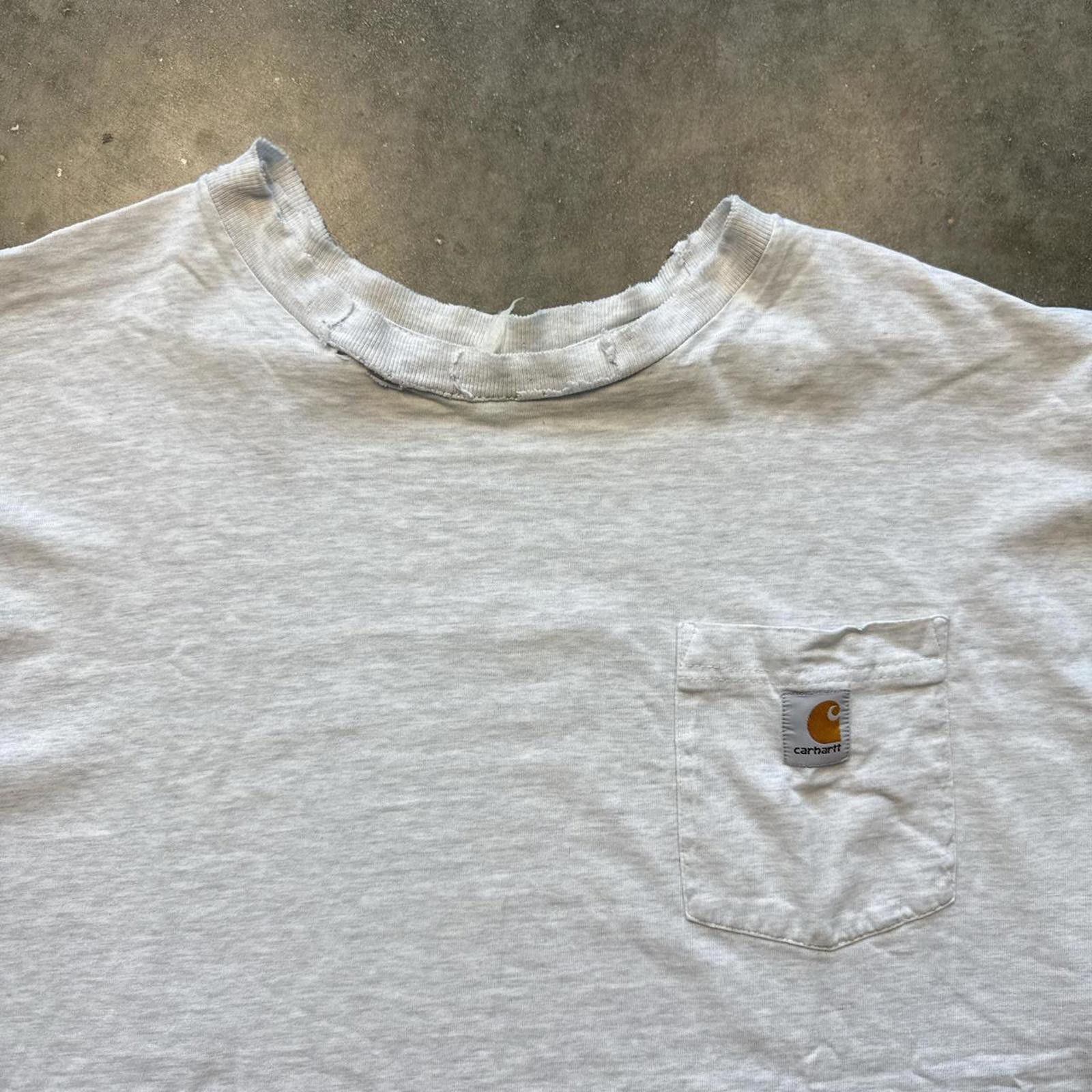 Carhartt White Carhartt Vintage Classic Distressed Pocket T-Shirt Size US M / EU 48-50 / 2 - 4 Thumbnail