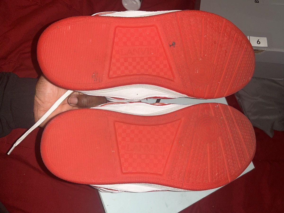 Lanvin Lanvin curb sneaker white and red Size US 9 / EU 42 - 5 Thumbnail