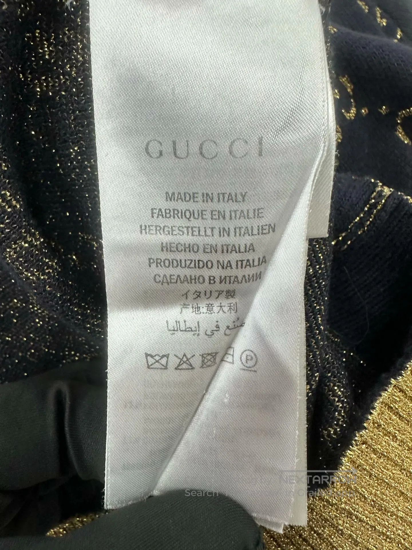 Gucci Guicci Black Gold Thread Monogram All-over Printed Logo Kn Size US XS / EU 42 / 0 - 4 Thumbnail