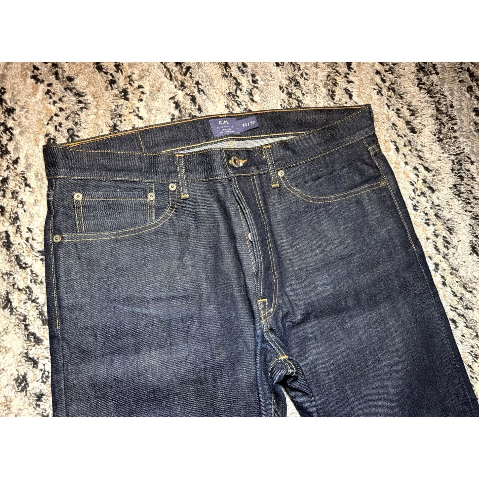 Club Monaco VINTAGE? CLUB MONACO Jeans Slim Indigo Dark Selvedge Denim 33x32 RARE SAMPLE Mens Slim Straight Blue Jeans 32 Inseam Regular Size 33 Size US 33 - 4 Thumbnail
