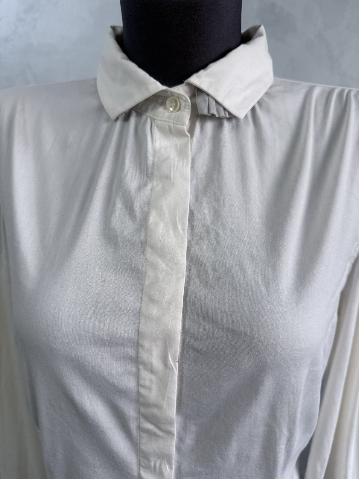 Brunello Cucinelli Brunello Cucinelli Botton Up Shirt Blouse Women’s White Size M / US 6-8 / IT 42-44 - 3 Thumbnail