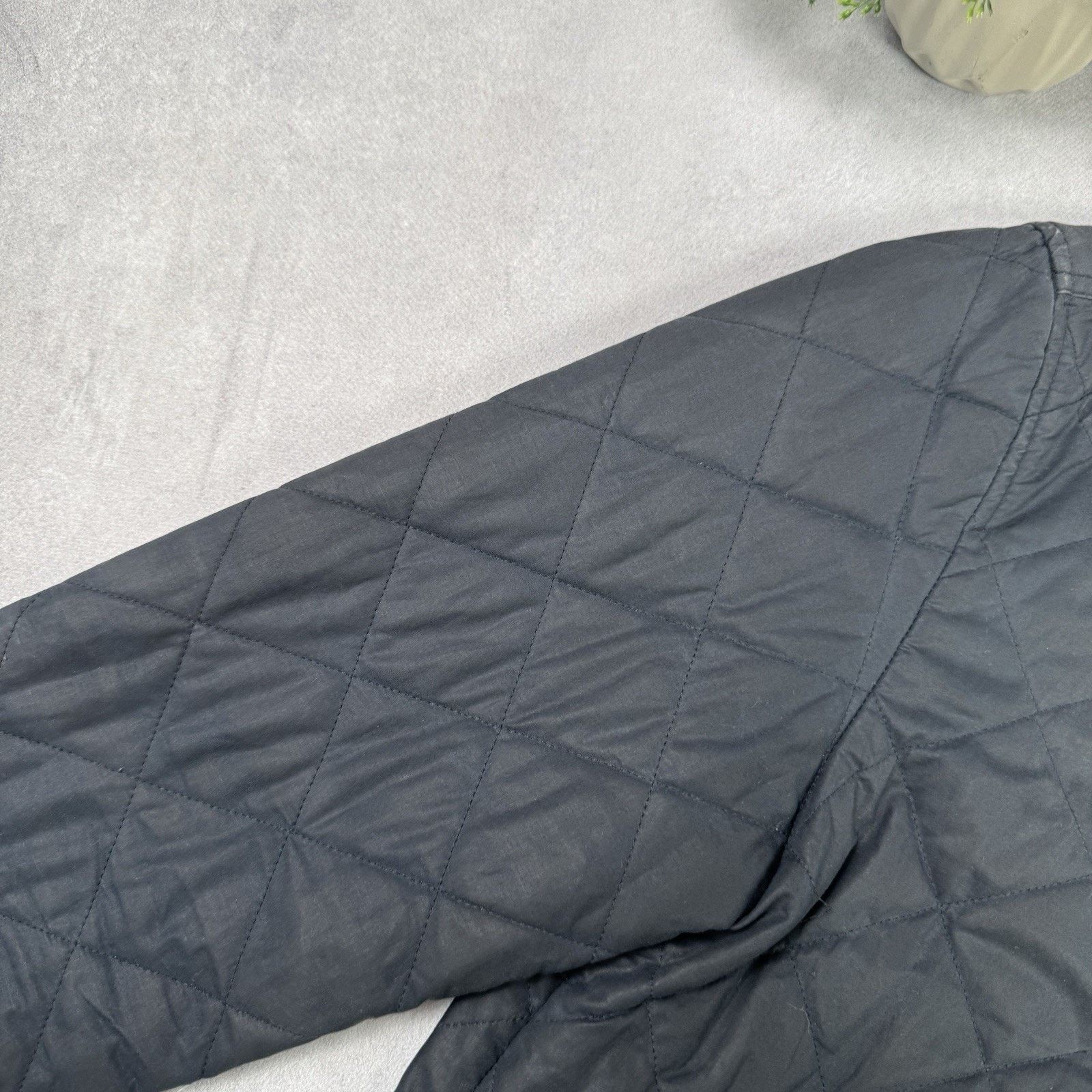 Allsaints Allsaints Spitalfields Waxed Quilted Jacket Blue Size M Size US M / EU 48-50 / 2 - 4 Thumbnail