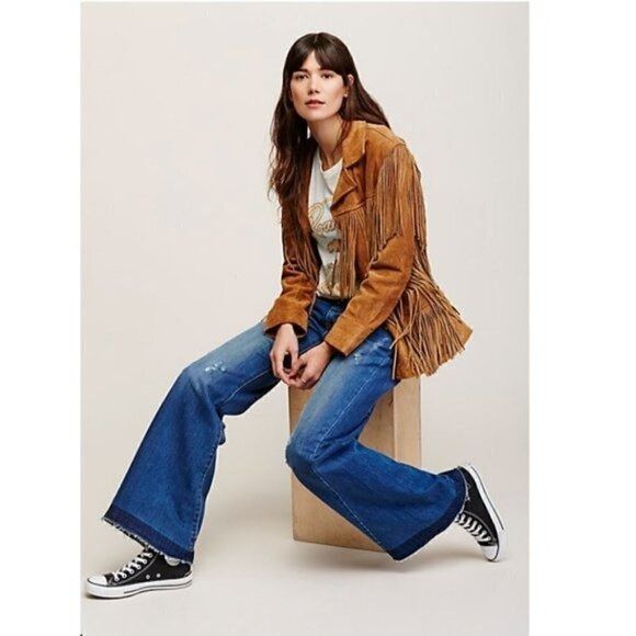 Free People × One Teaspoon One Teaspoon Free People Jeans 22 XXS NWT Westender Flare Fe Size 22" - 1 Thumbnail