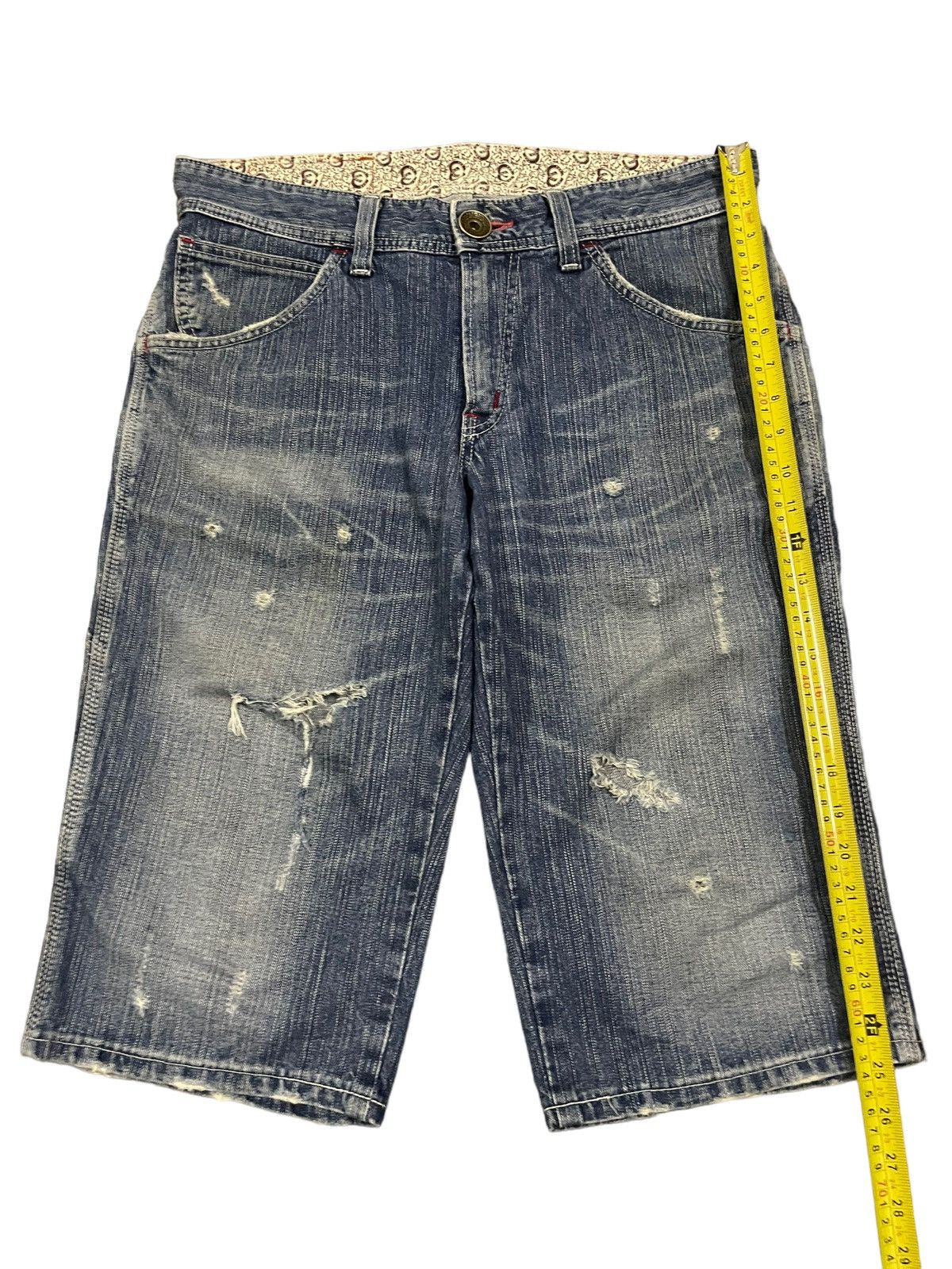 Edwin Vintage Edwin Classic Blue Wash Distressed Short Denim Size US 34 / EU 50 - 10 Thumbnail