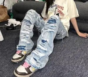 Designer × Japanese Brand retro work outdoor washed fade damaged flared jeans Size US 34 / EU 50 - 1 Thumbnail