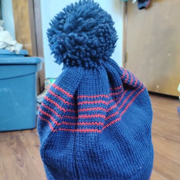 Other Vintage Striped Knit Wool Pom Beanie Winter Hat Size ONE SIZE - 3 Thumbnail