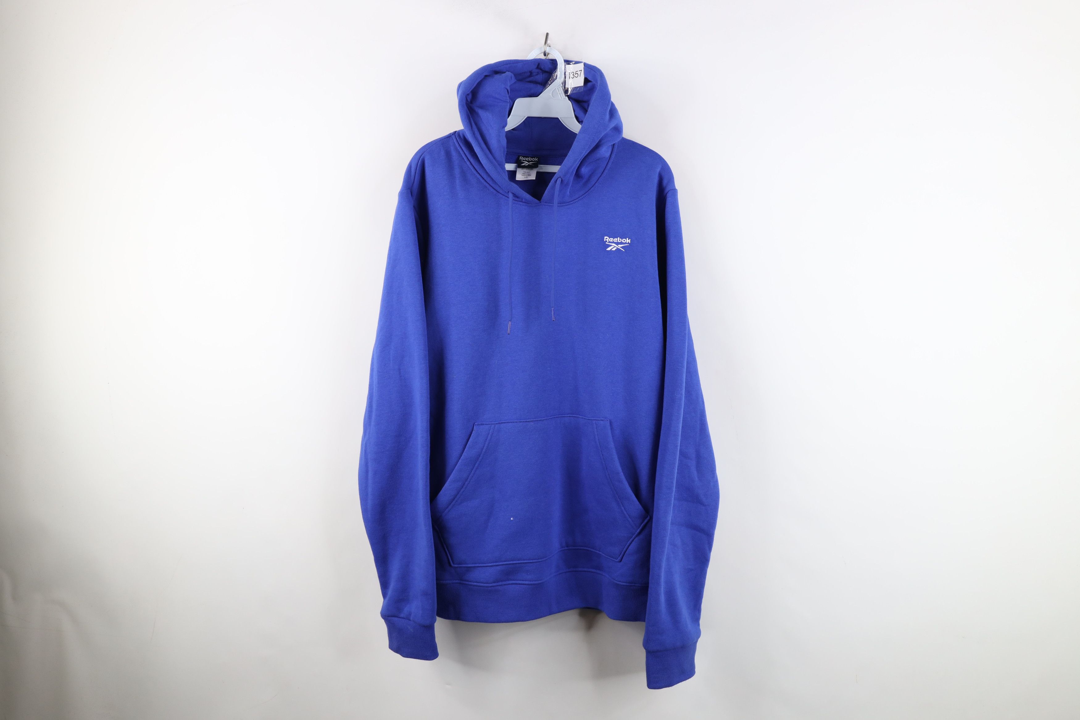 Reebok Vintage Reebok Spell Out Hoodie Sweatshirt Royal Blue Size US L / EU 52-54 / 3 - 1 Thumbnail