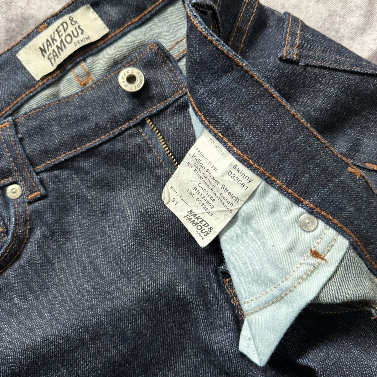 Naked & Famous Naked & Famous The Skinny Indigo Power Stretch Size 31 Size US 31 - 11 Thumbnail