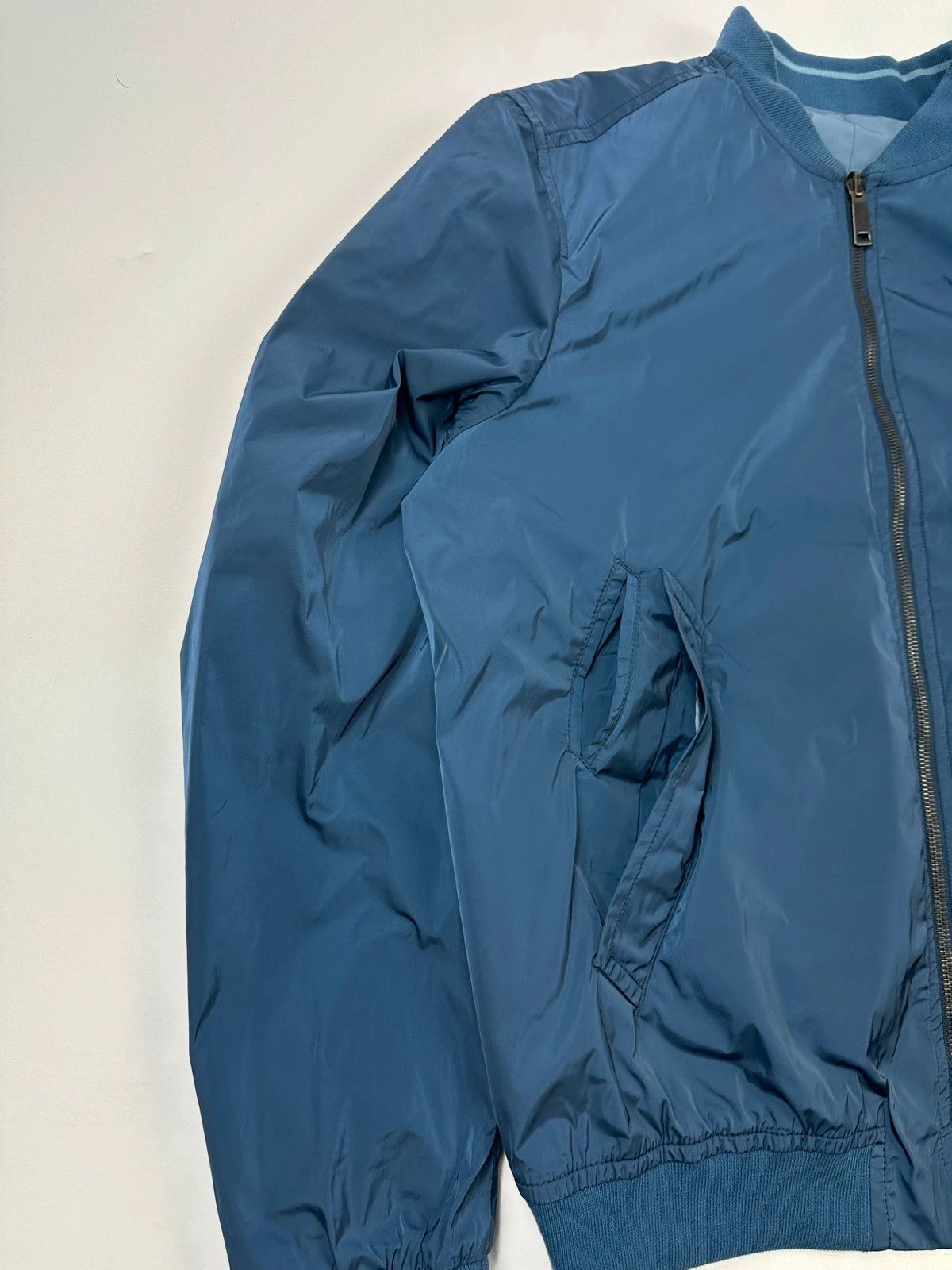 Prada Prada Milano FW2014 Reversible Blue Nylon Bomber Jacket Size US L / EU 52-54 / 3 - 8 Thumbnail