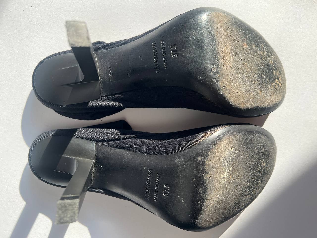 Balenciaga BALENCIAGA Black Stretch Heeled Sock Boots Size US 7.5 / IT 37.5 - 9 Thumbnail