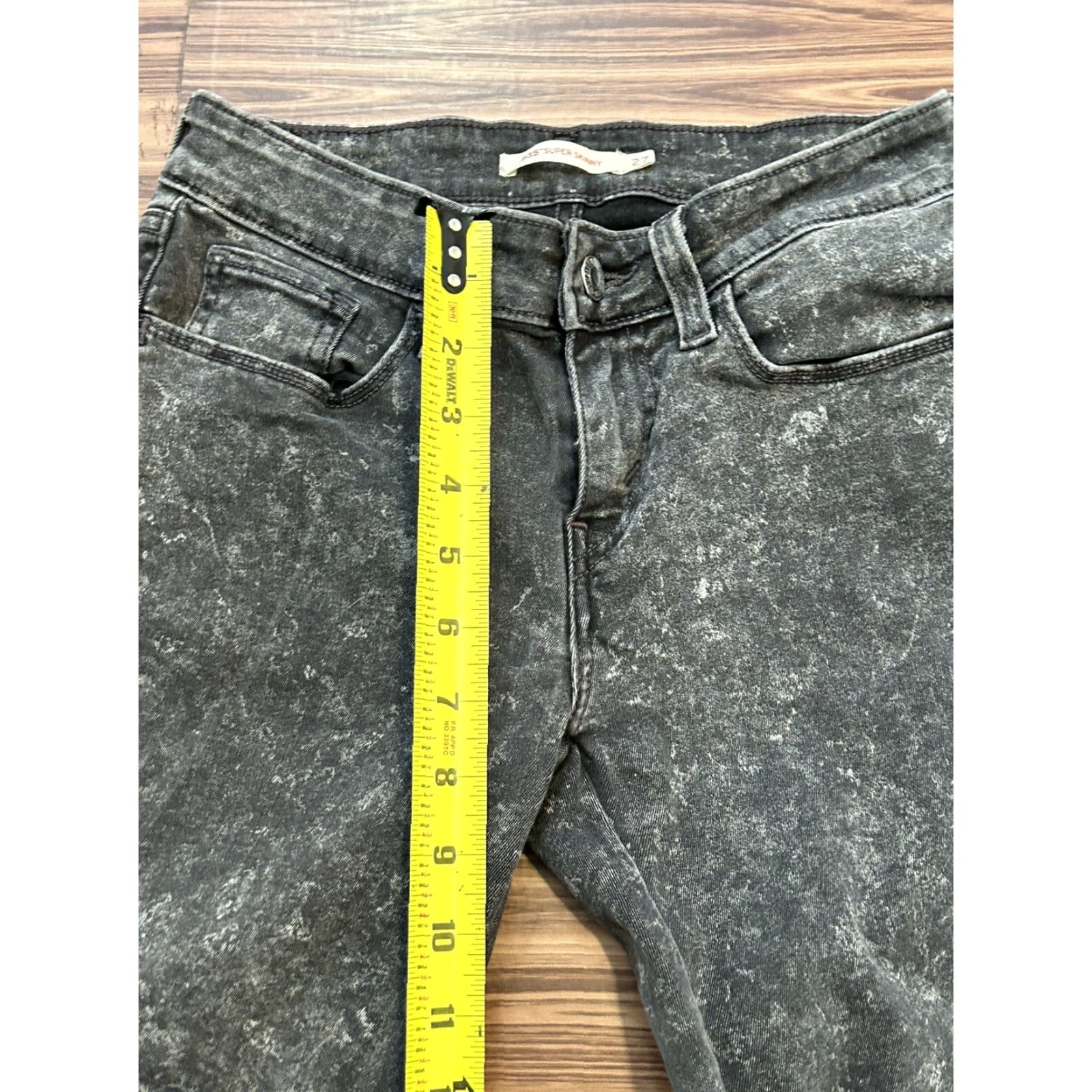 Levi's Levi's 535 Jeans Skinny Black Charcoal Wash Regular Rise 27 Women Denim Cotton Blend 5-Pocket Size 27" / US 4 / IT 40 - 4 Thumbnail
