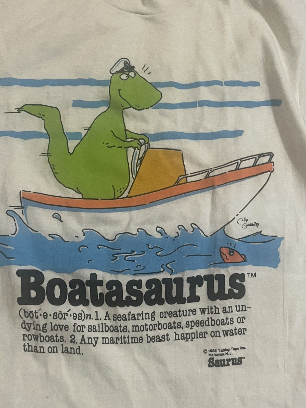Other VINTAGE 1986 BOATASAURUS TEE TALKING TOPS Size M / US 6-8 / IT 42-44 - 2 Thumbnail