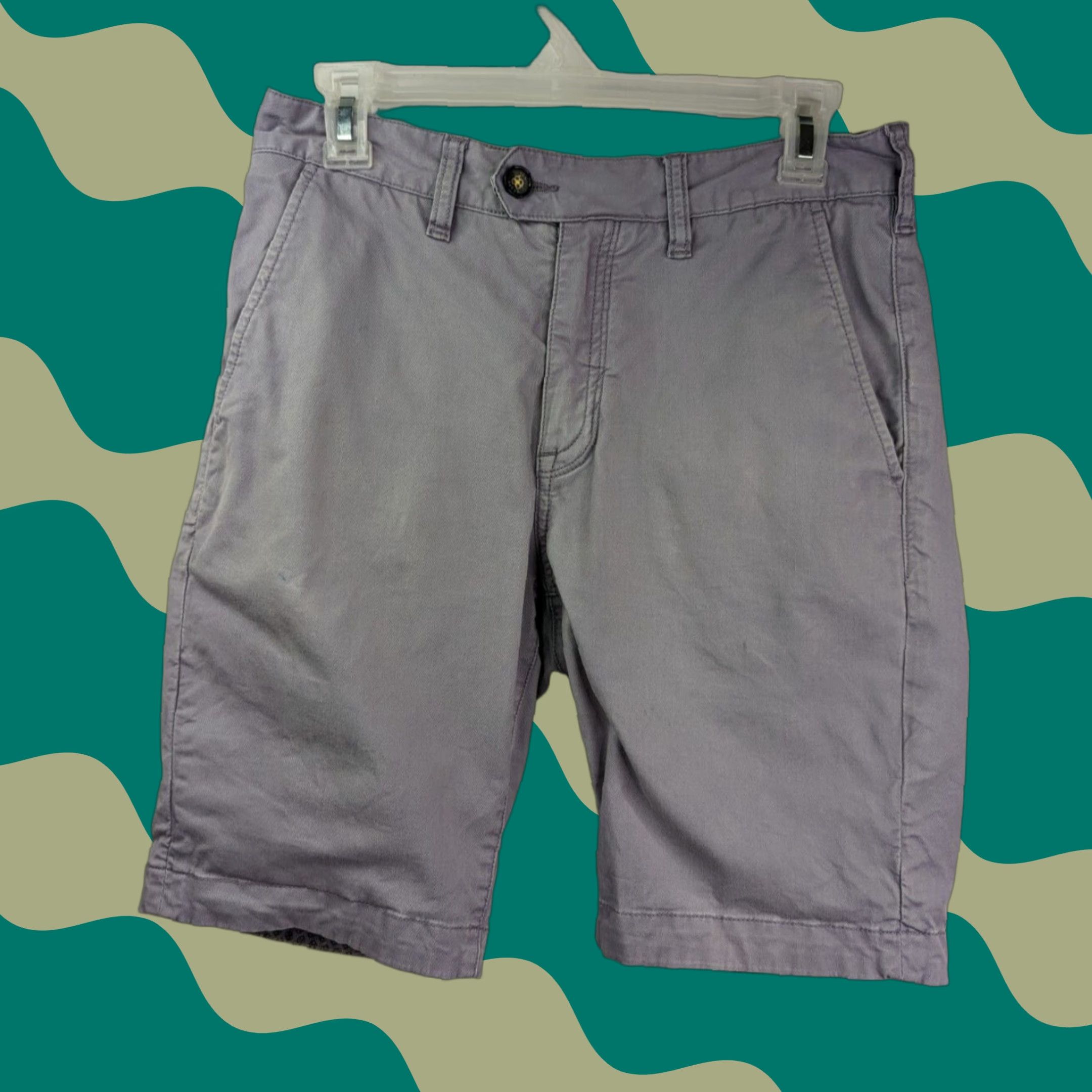 Ted Baker Ted Baker London Chino Shorts Men 30 Regular Purple Cotton Flat Front Pockets Mid Rise Spring Summer Casual Travel Vintage No Size US 30 / EU 46 - 1 Thumbnail