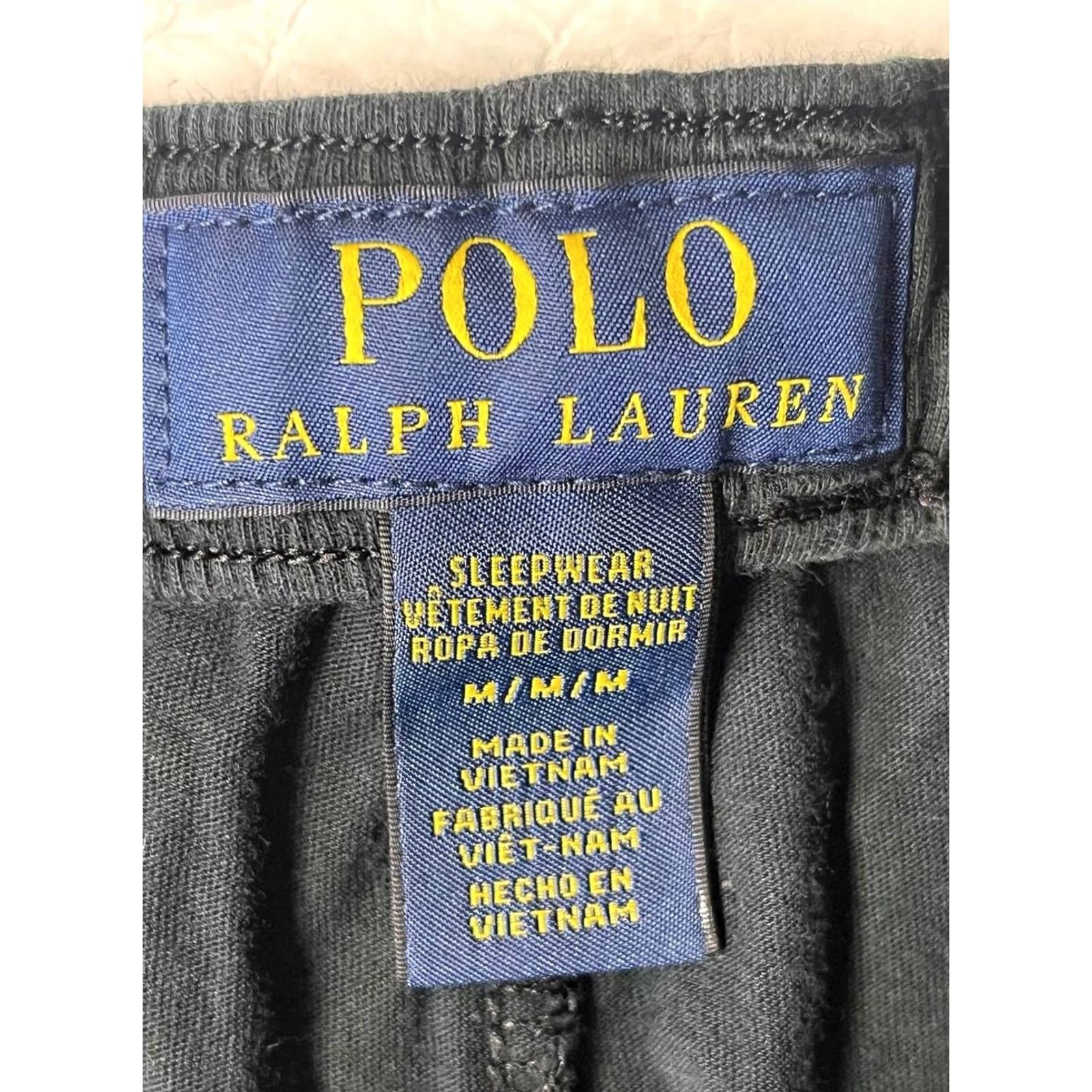 Polo Ralph Lauren Polo Ralph Lauren Mens Pajama Pants Drawstring Pockets Logo Black Medium Sleepwear Size US M / EU 48-50 / 2 - 7 Thumbnail