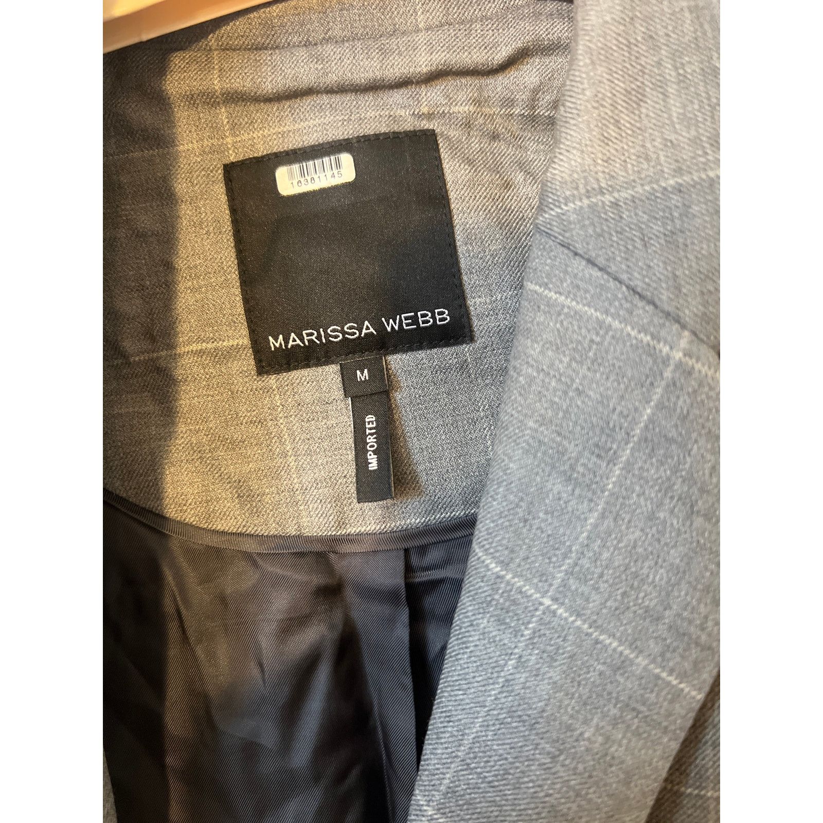 Marissa Webb rtr Marissa Webb Sz M Gray Plaid Madison Boyfriend Blazer Size M / US 6-8 / IT 42-44 - 4 Thumbnail