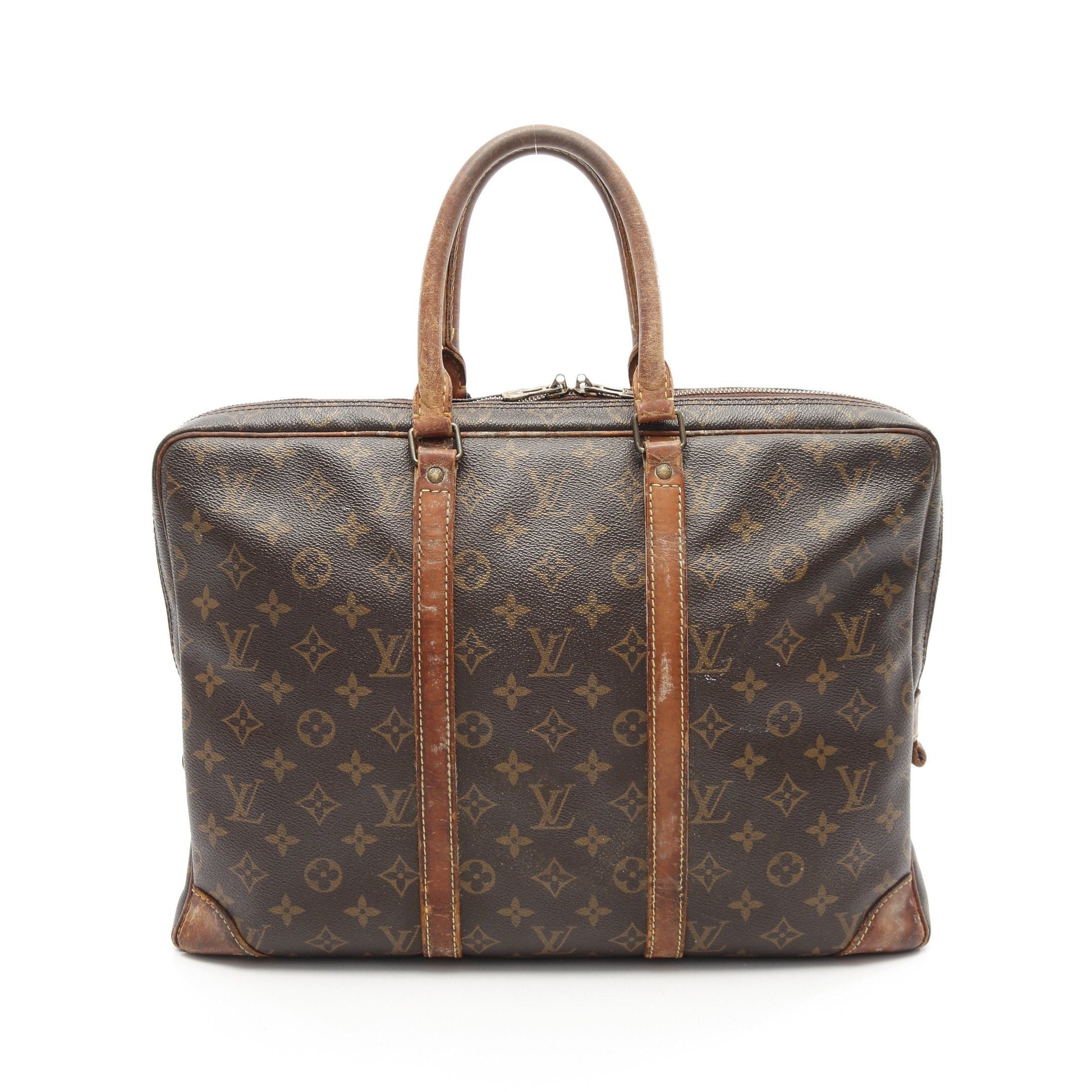 Louis Vuitton Louis Vuitton Porte Document Voyage Monogram Briefcase Business Bag Leather Brown Size ONE SIZE - 1 Thumbnail