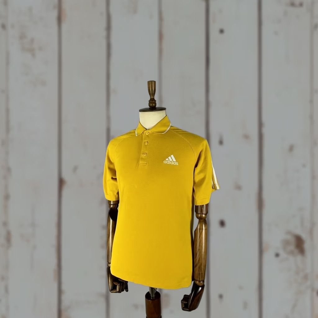 Adidas Adidas Polo Shirt Mens Size M Yellow Golf Short Sleeve Cotton Collared Button Size US M / EU 48-50 / 2 - 1 Thumbnail