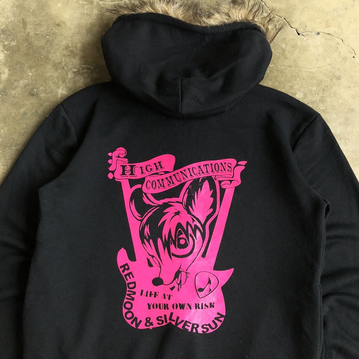 20471120 2000s High Communications Cartoon Fur Ziphoodie Black Lgb Size US S / EU 44-46 / 1 - 10 Thumbnail