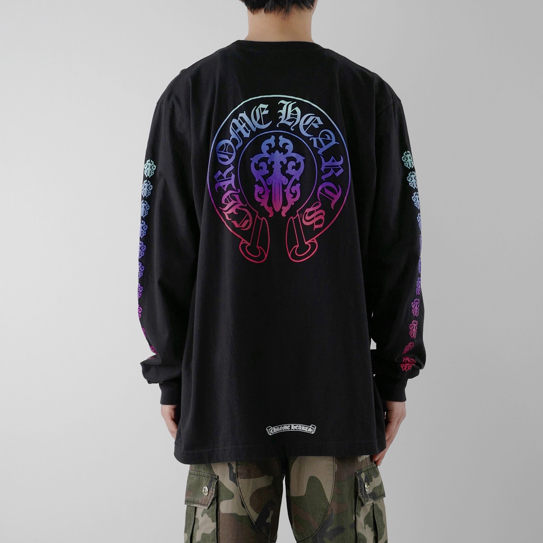Chrome Hearts Chrome Hearts Gradient Dagger Horseshoe Long Sleeve Tee Size US XL / EU 56 / 4 - 16 Thumbnail
