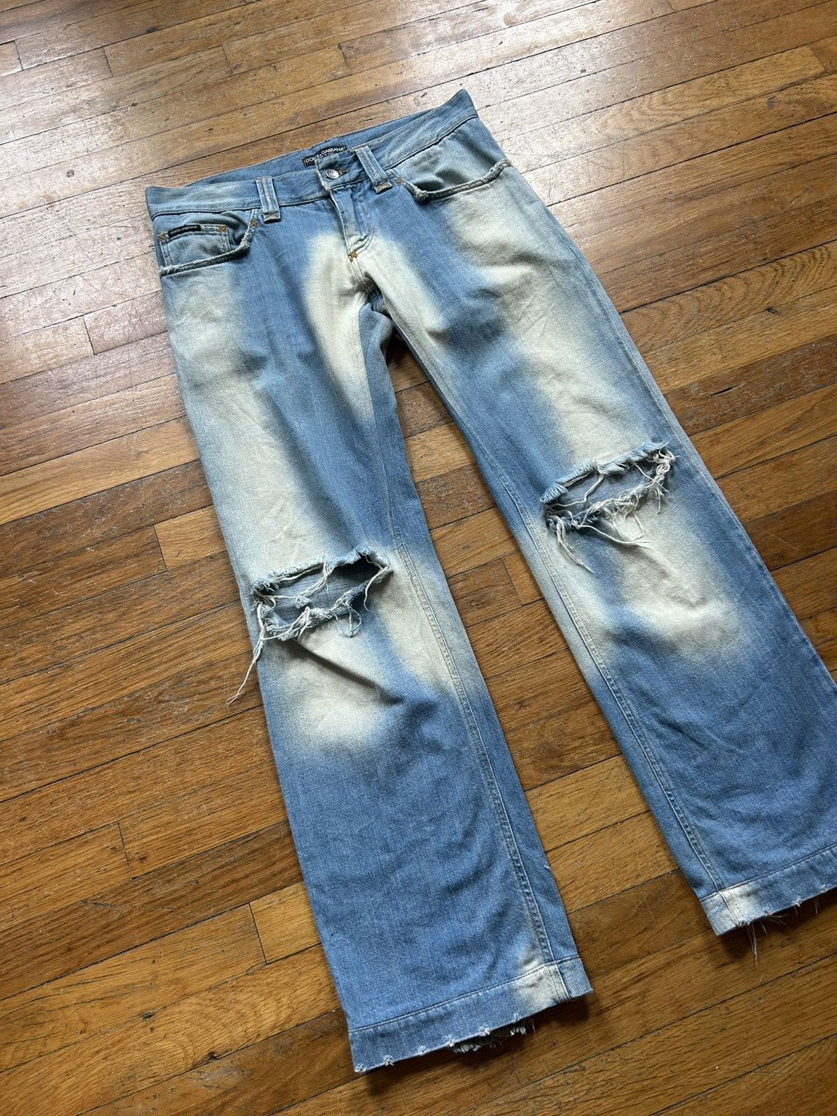 Dolce & Gabbana SS04 Dolce & Gabbana Bleach Denim Size US 33 - 6 Thumbnail