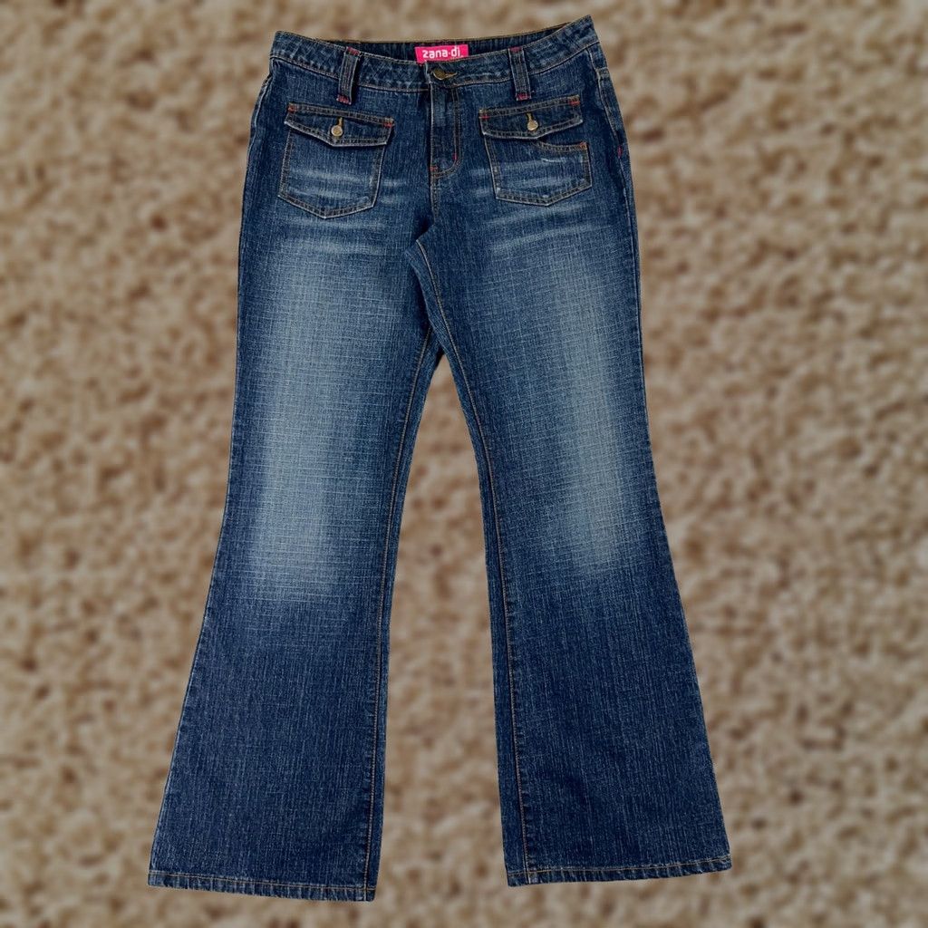 Vintage Zana Di Jeans Women 13 Blue Denim Bootcut 31x31 Cotton Blend Ramie 5-Pocket Pockets Regular Jeans Style American Designer Mens? Size 34" / US 12 / IT 48 - 1 Thumbnail