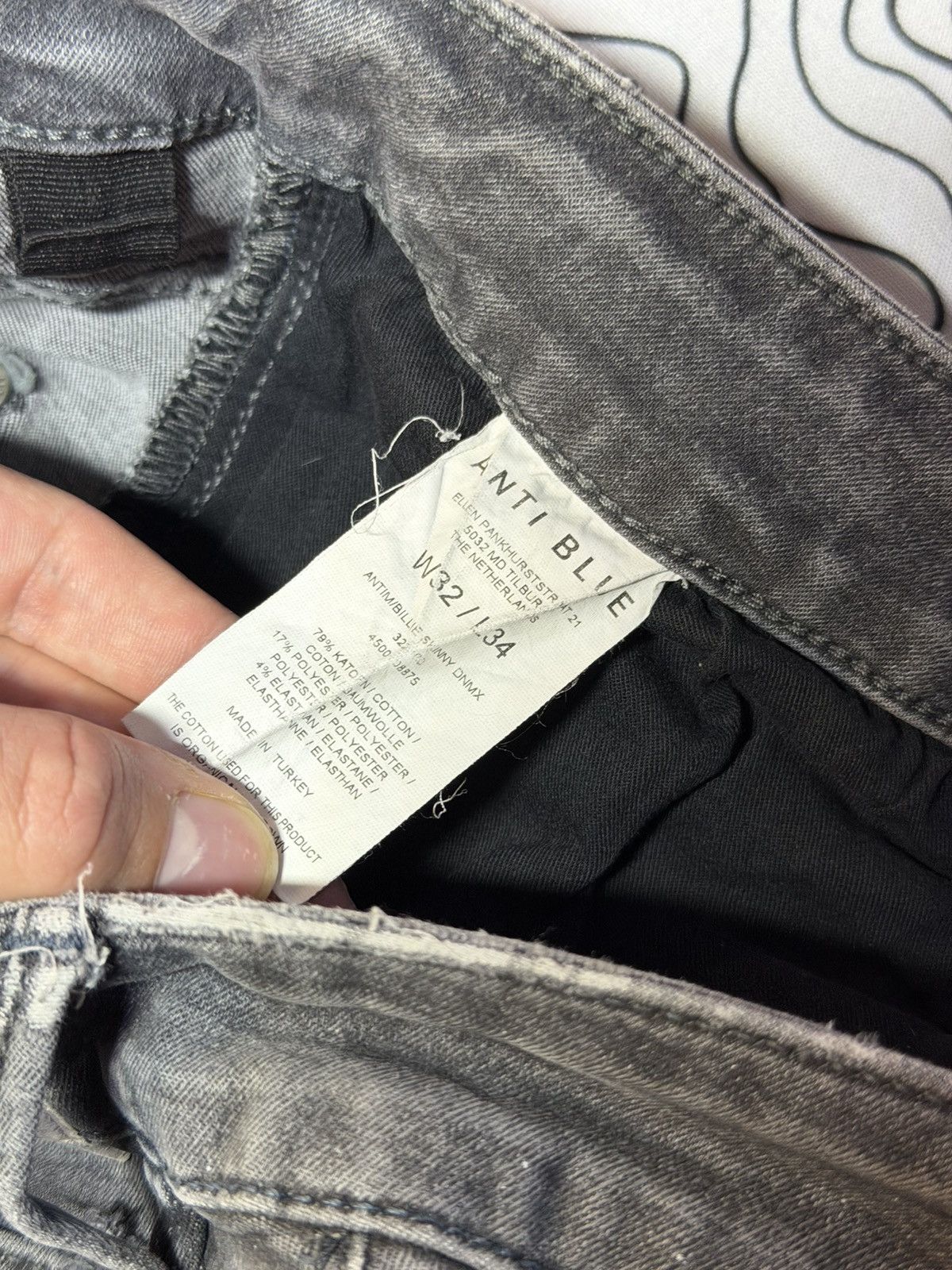 Other 🔥DRIP SLIM FIT JEANS RARE ANTI BLUE Size US 32 / EU 48 - 6 Thumbnail