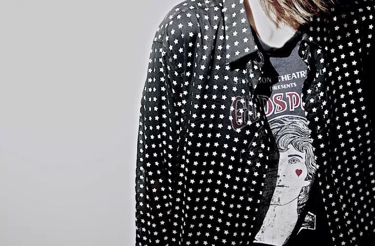 GARCONS INFIDELES Garcons Infideles Black Star Cotton Shirt SLP-FrenchRock Size US S / EU 44-46 / 1 - 1 Thumbnail