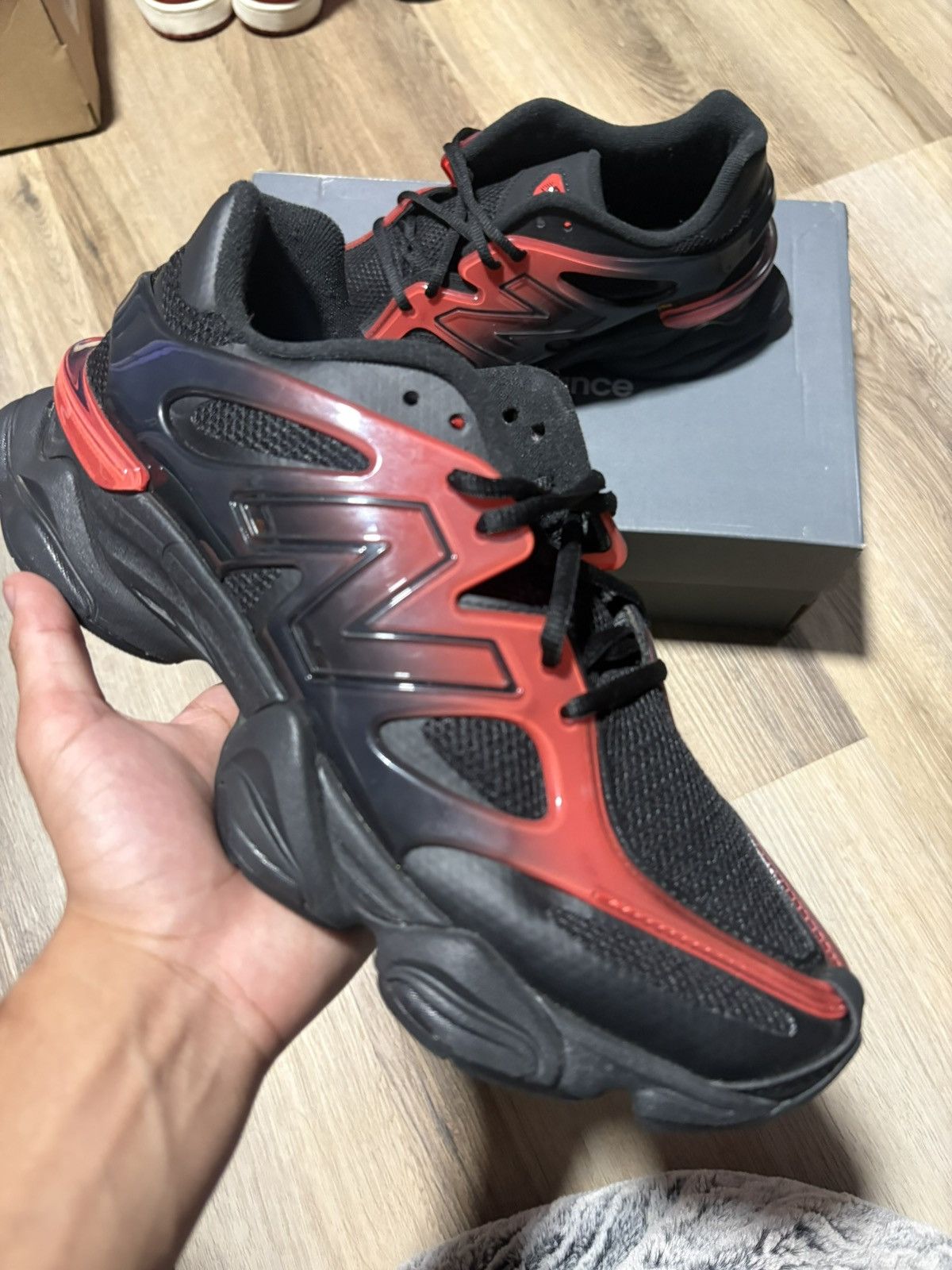 New Balance 9060 Red Gradient Size 11