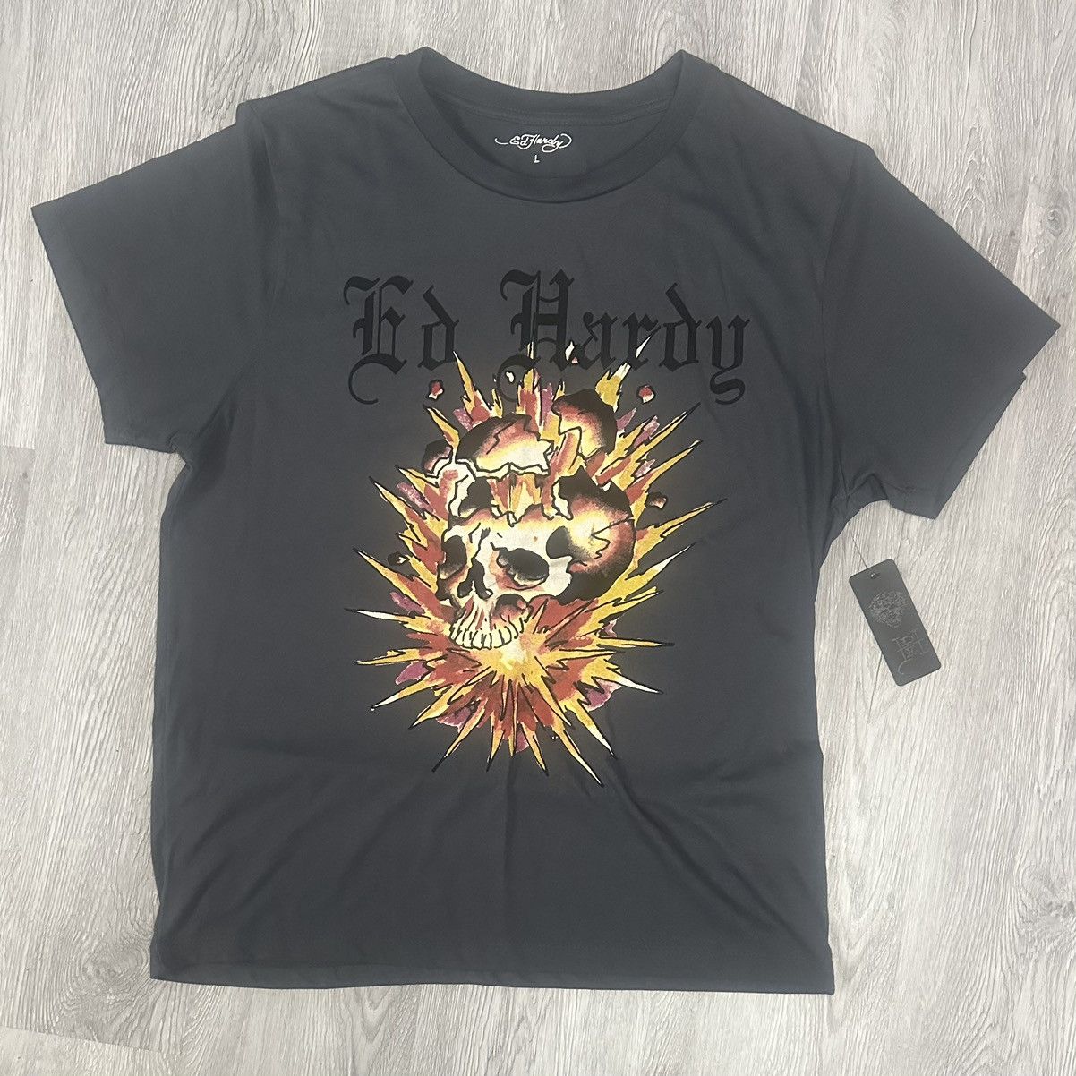 Ed Hardy Ed Hardy Exploding Skull Graphic T-Shirt Y2K Size US L / EU 52-54 / 3 - 1 Thumbnail