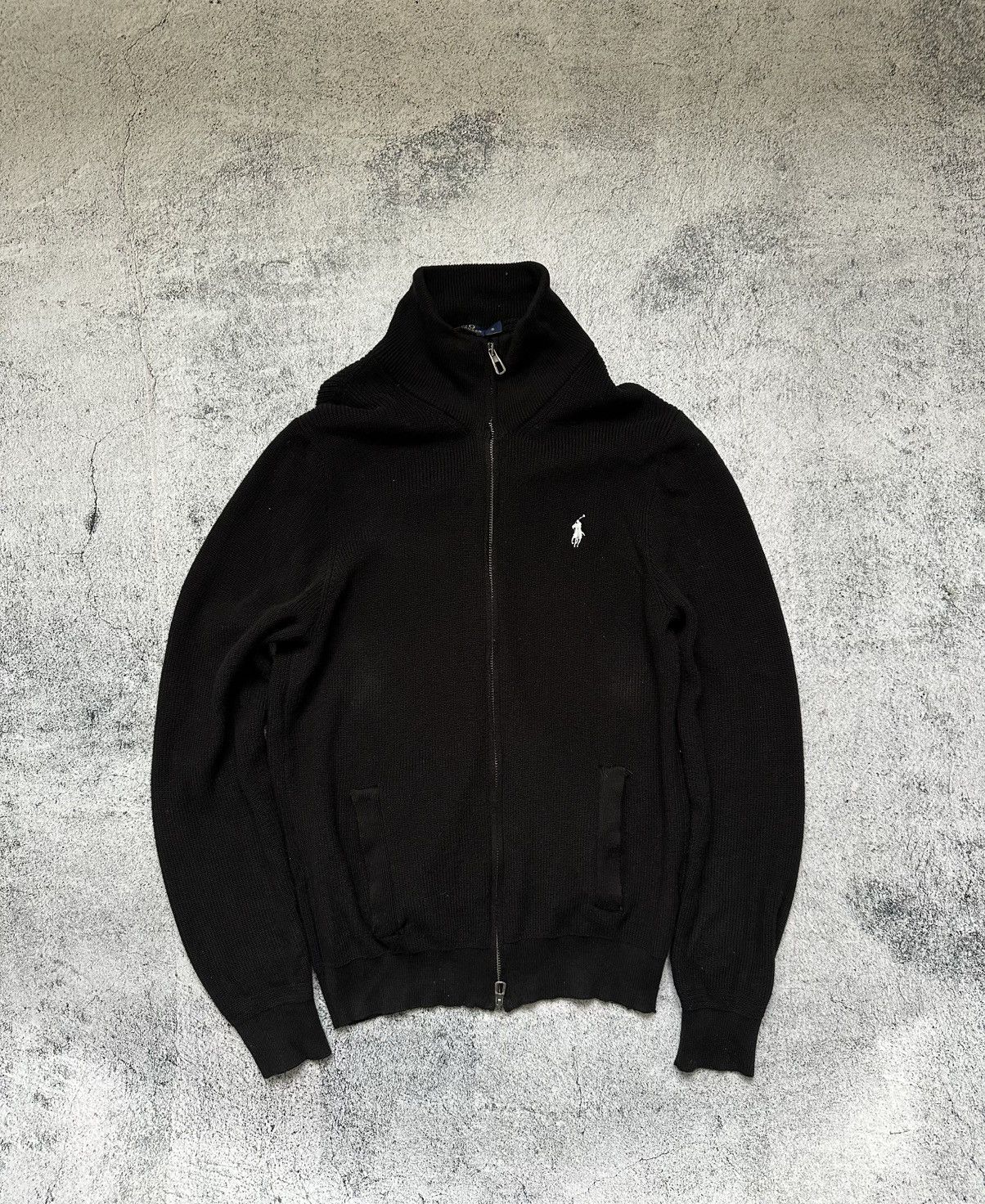 Polo Ralph Lauren Polo Ralph Lauren Tight-Knit Zip Sweater Men's Zip Black Size US S / EU 44-46 / 1 - 1 Thumbnail