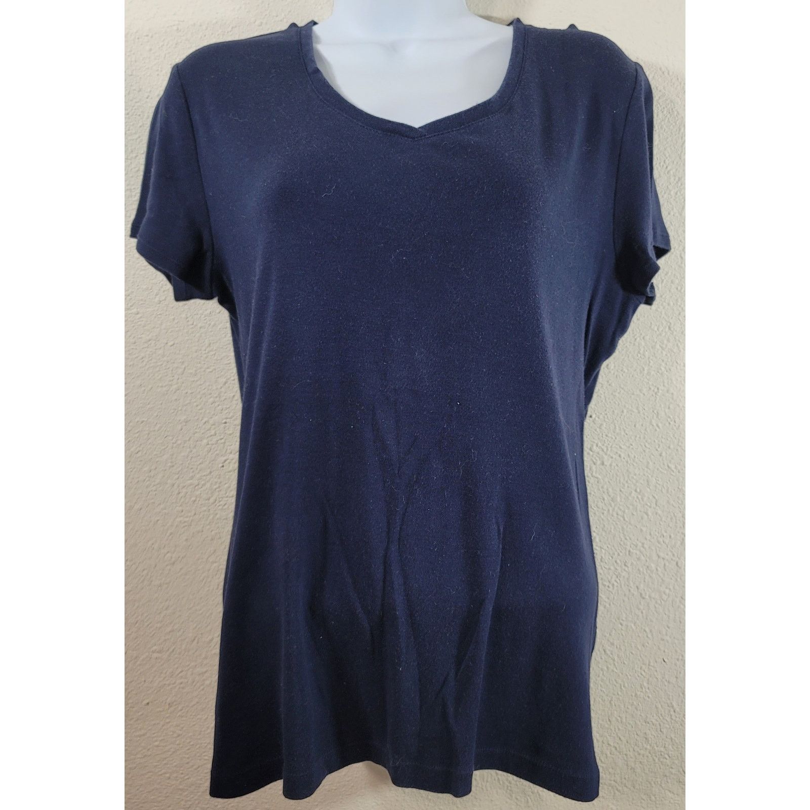 Croft & Barrow Croft & Barrow Navy Blue Classic Tee Top Medium Lightweight Size M / US 6-8 / IT 42-44 - 1 Thumbnail