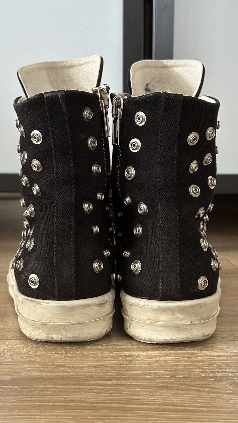 Rick Owens × Rick Owens Drkshdw AW23 Luxor High top Rivet Ramones Size US 9.5 / EU 42-43 - 7 Thumbnail