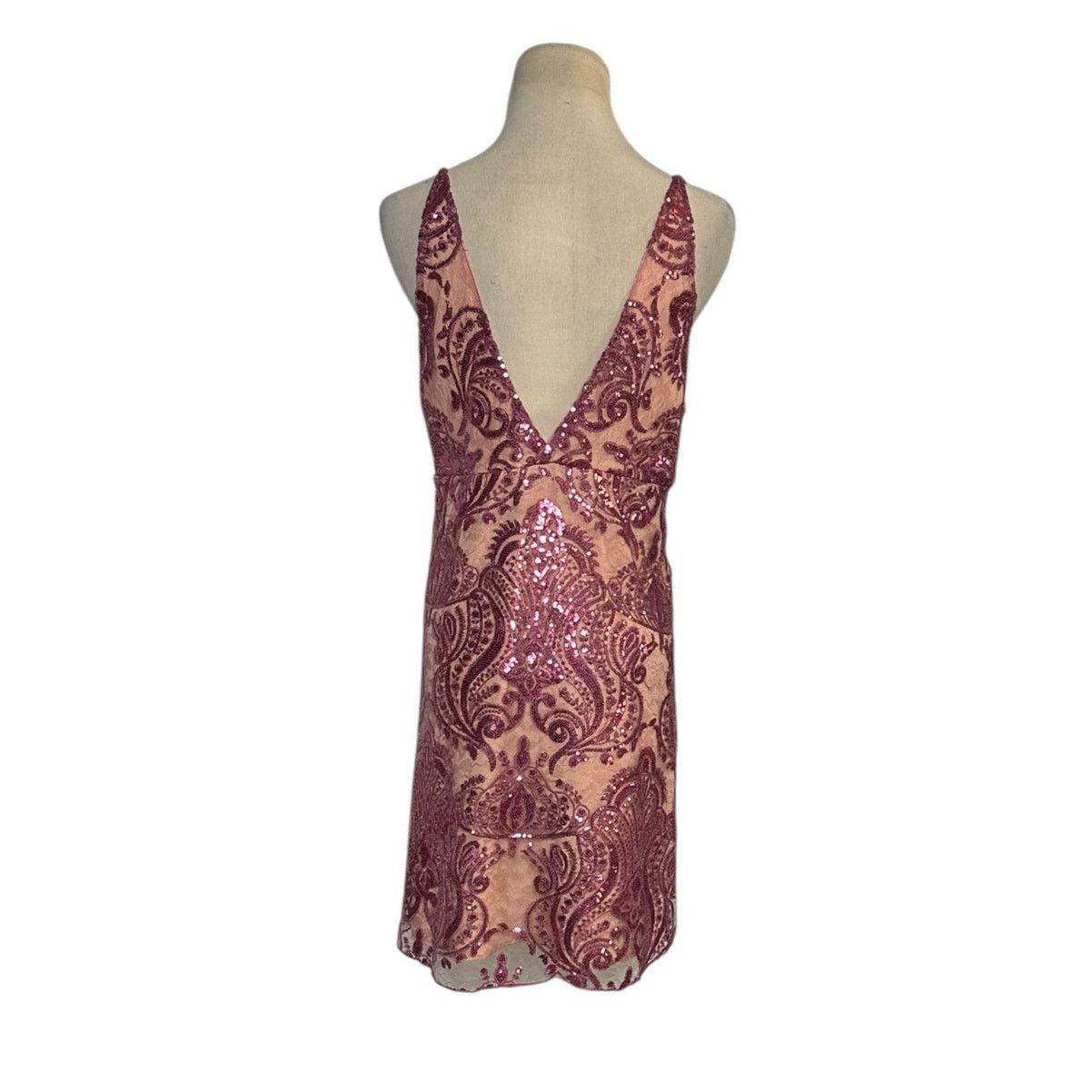 Free People Free People Pink Sequin Spaghetti Strap Mini Dress Size 14 Size XL / US 12-14 / IT 48-50 - 14 Thumbnail
